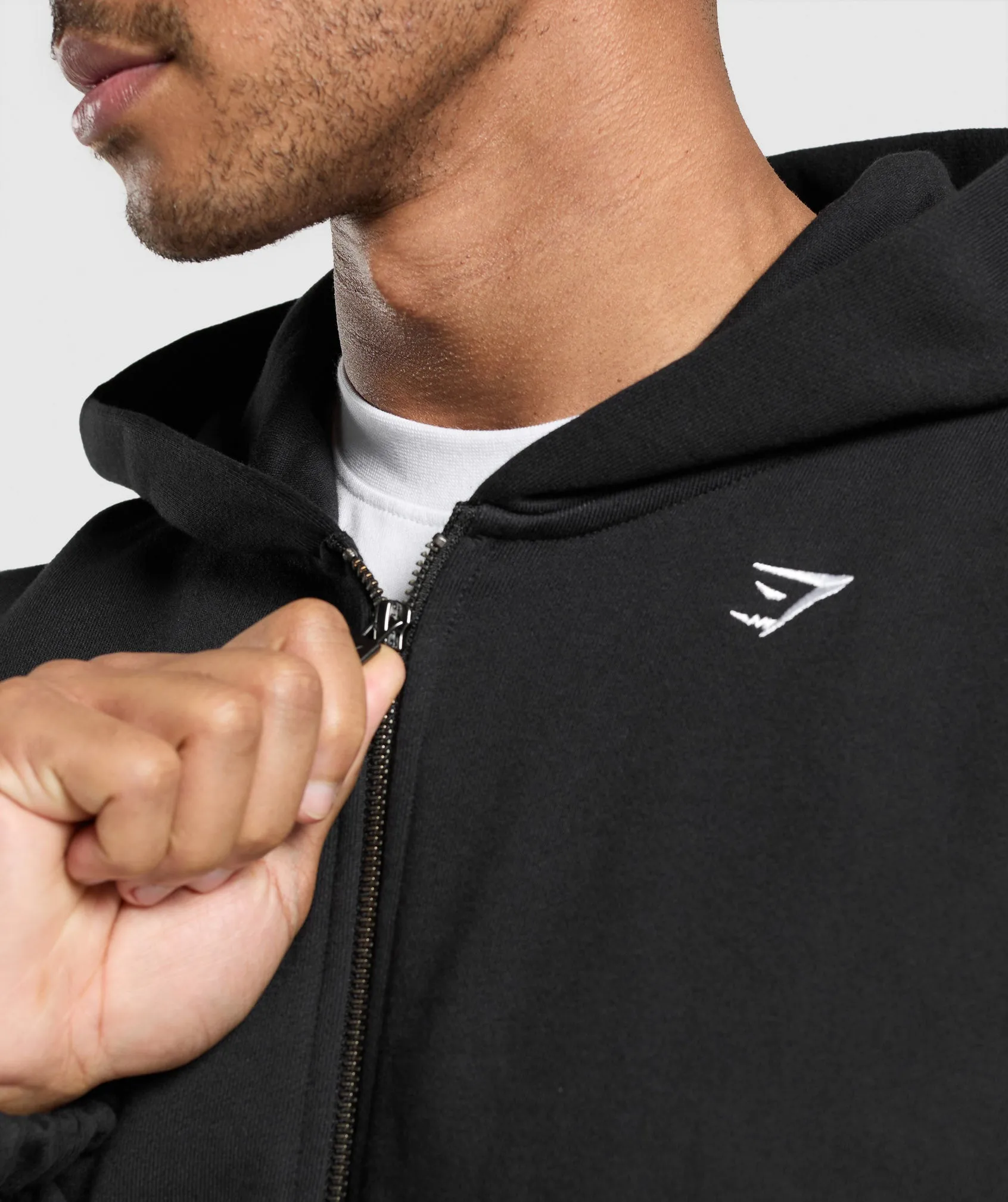 Gymshark Rest Day Essentials Zip Hoodie - Black sold by Gymshark product image thumbnail 5