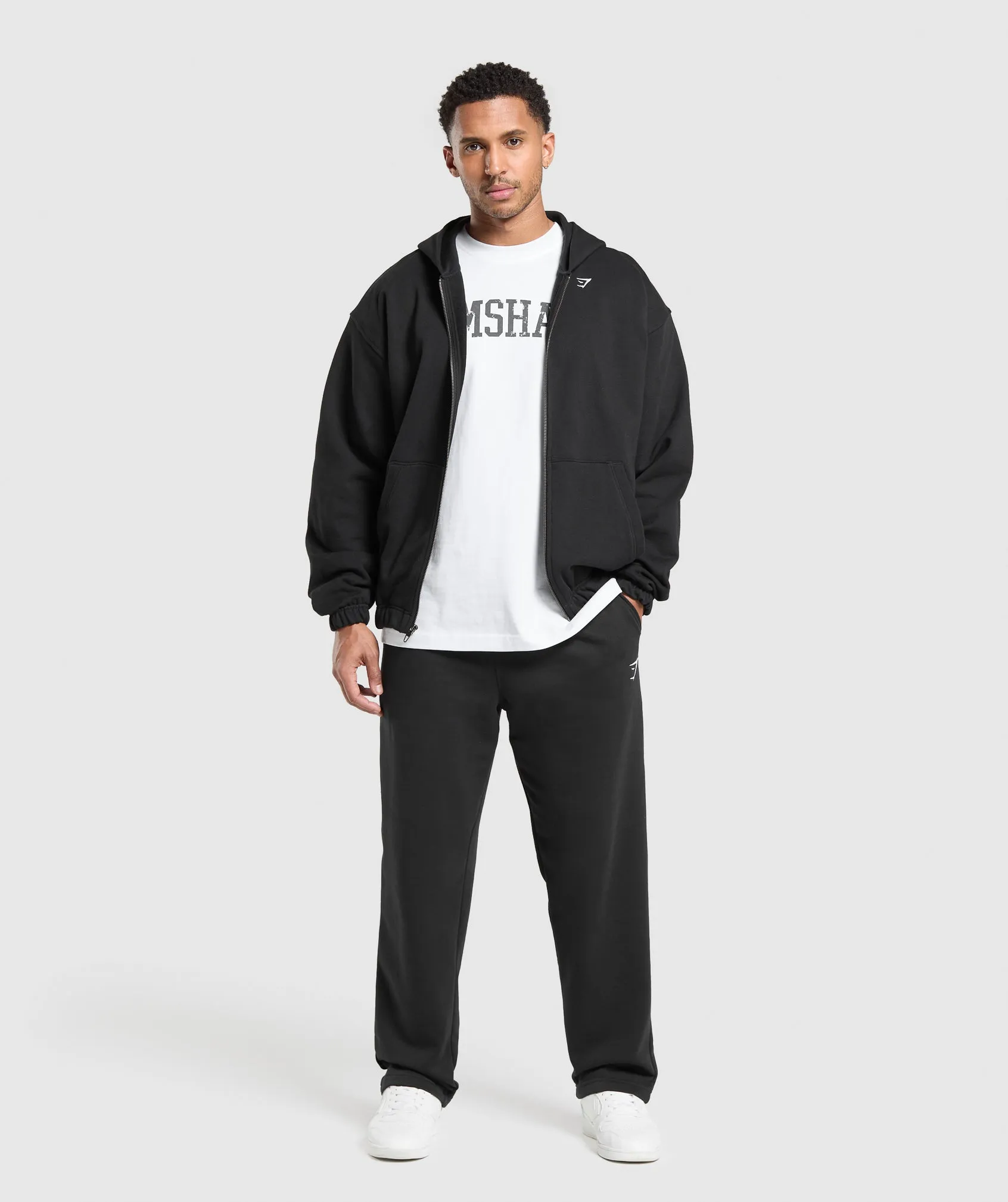 Gymshark Rest Day Essentials Zip Hoodie - Black sold by Gymshark product image thumbnail 4