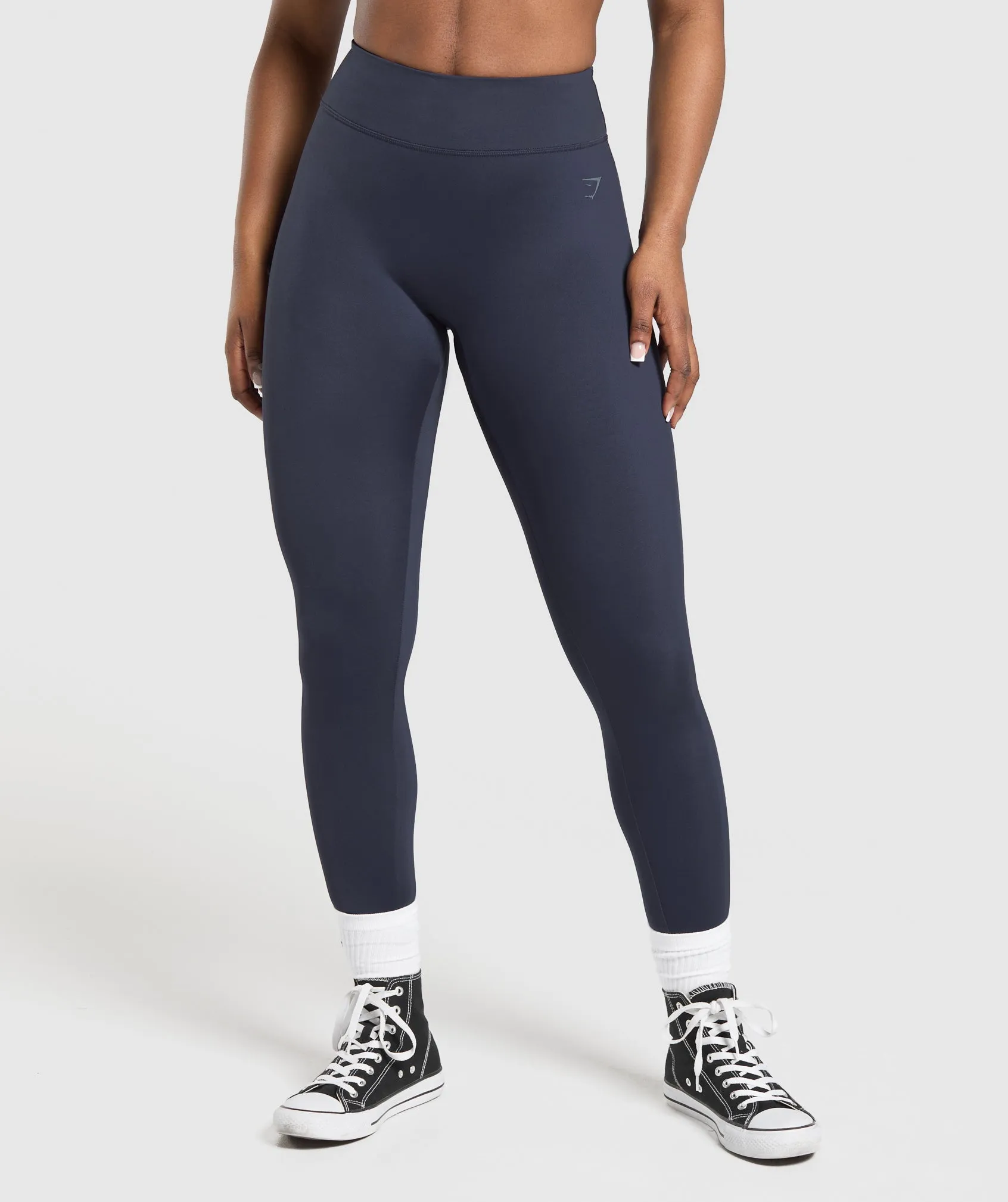 Gymshark Gymshark Wordmark Graphic Leggings - Heavy Blue sold by Gymshark