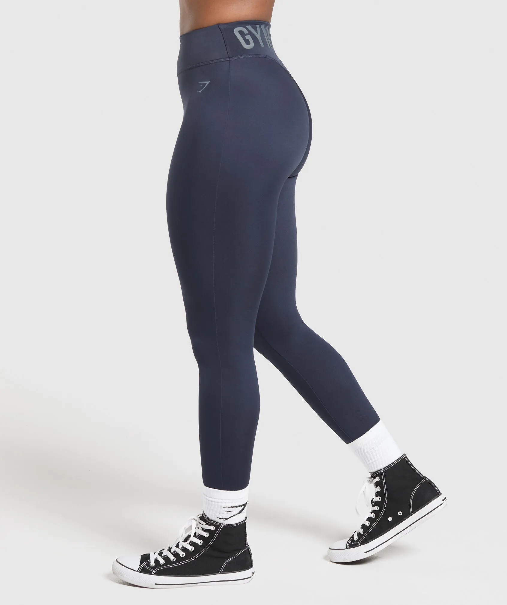 Gymshark Gymshark Wordmark Graphic Leggings - Heavy Blue sold by Gymshark product image thumbnail 3