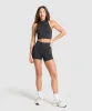Gymshark Adapt Camo Seamless Zip Up Crop Top - Asphalt Grey/Black sold by Gymshark