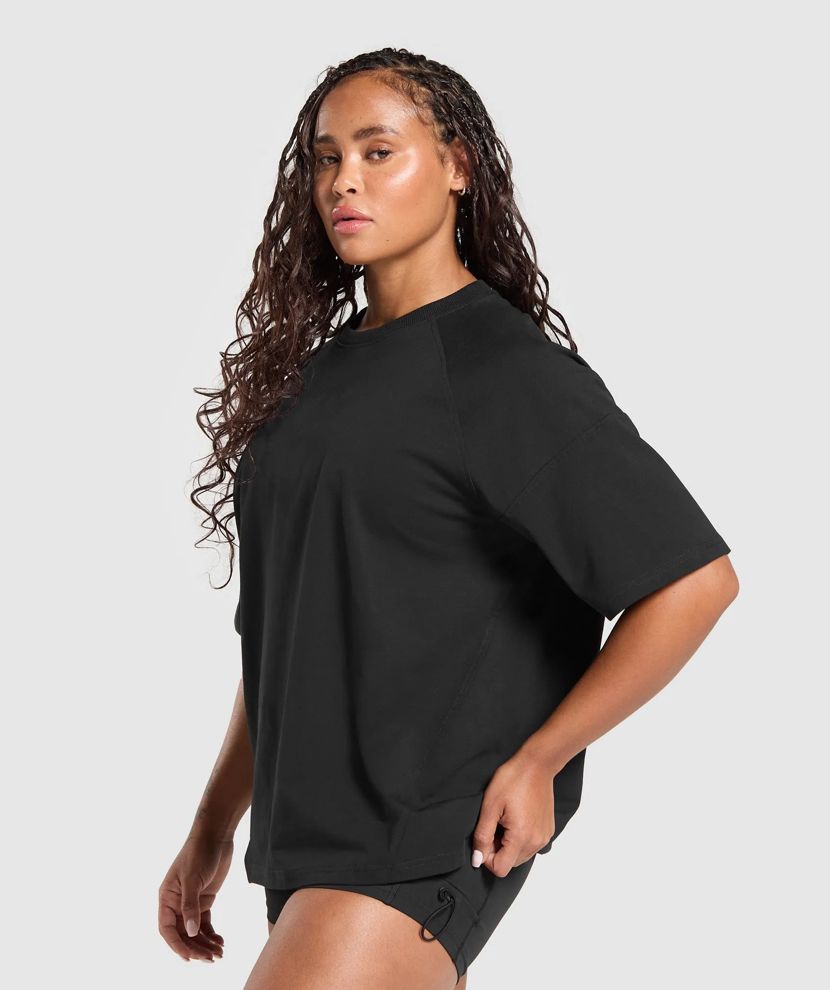 Gymshark Legacy Logo Oversized T-Shirt - Black sold by Gymshark product image thumbnail 3