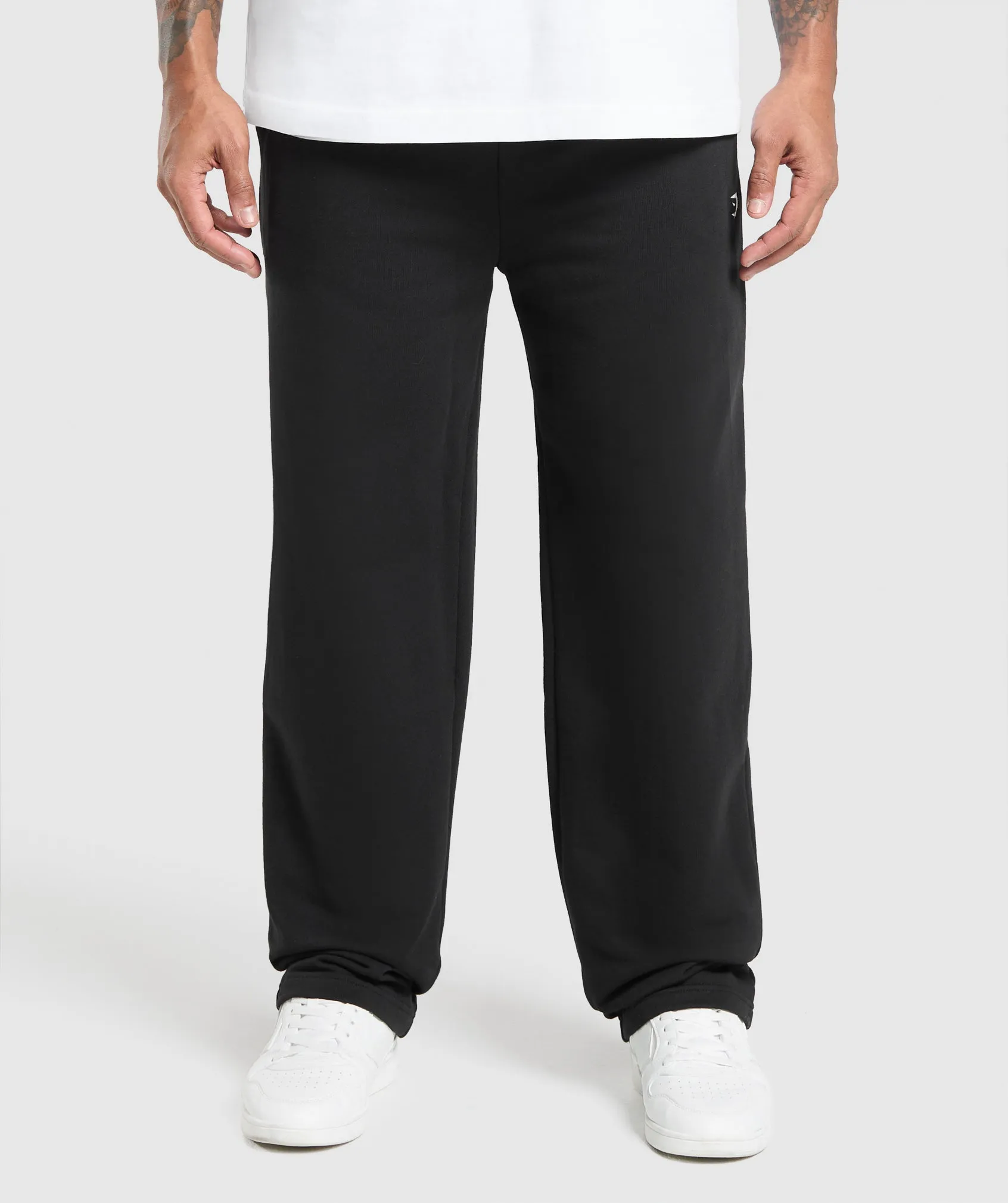 Gymshark Rest Day Essentials Straight Leg Joggers - Black sold by Gymshark