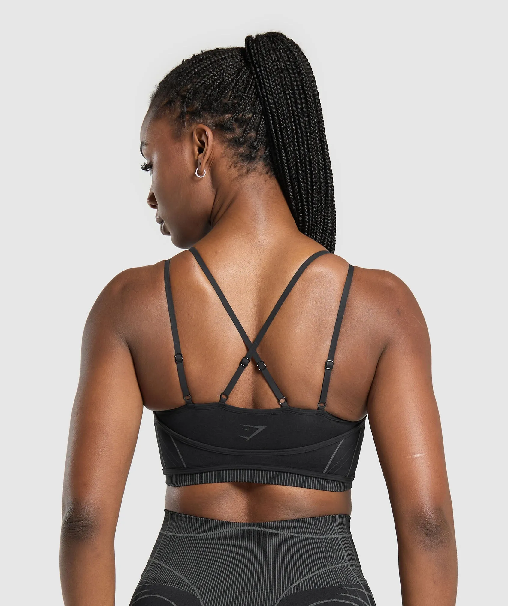 Gymshark Apex Seamless Strappy Sports Bra - Black/Graphite Grey sold by Gymshark product image thumbnail 2