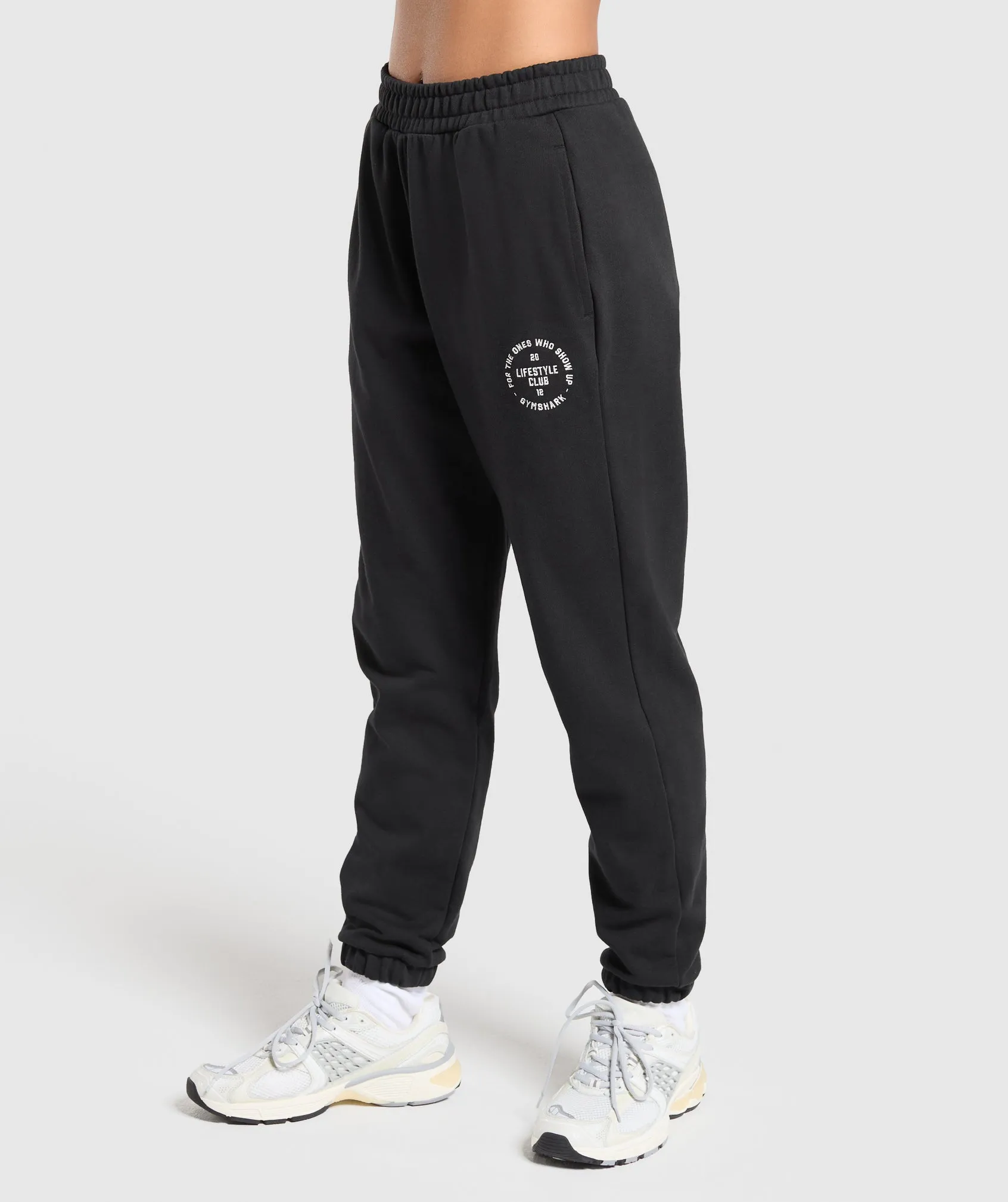 Gymshark Lifestyle Club Graphic Joggers - Black sold by Gymshark product image thumbnail 3
