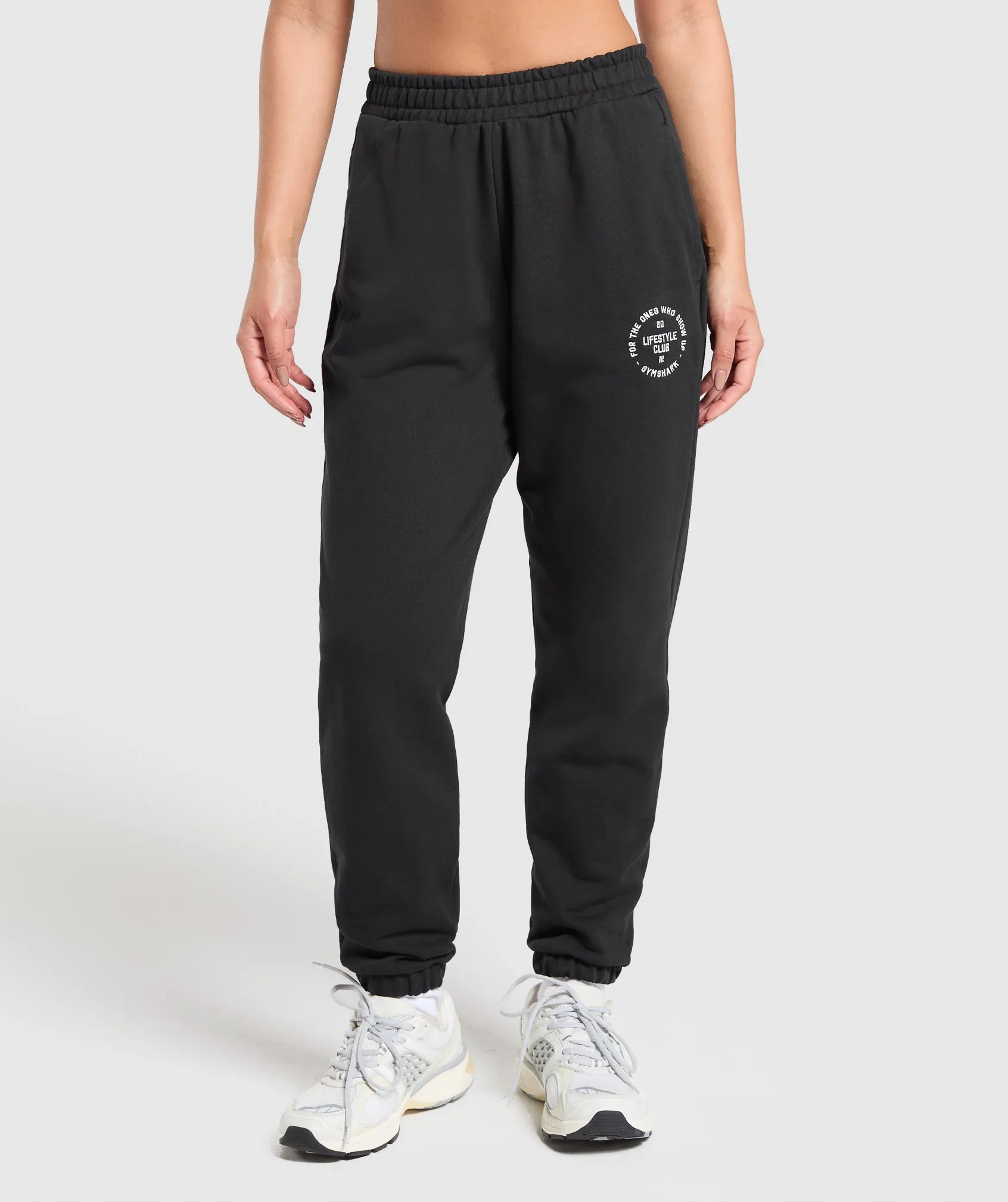 Gymshark Lifestyle Club Graphic Joggers - Black sold by Gymshark