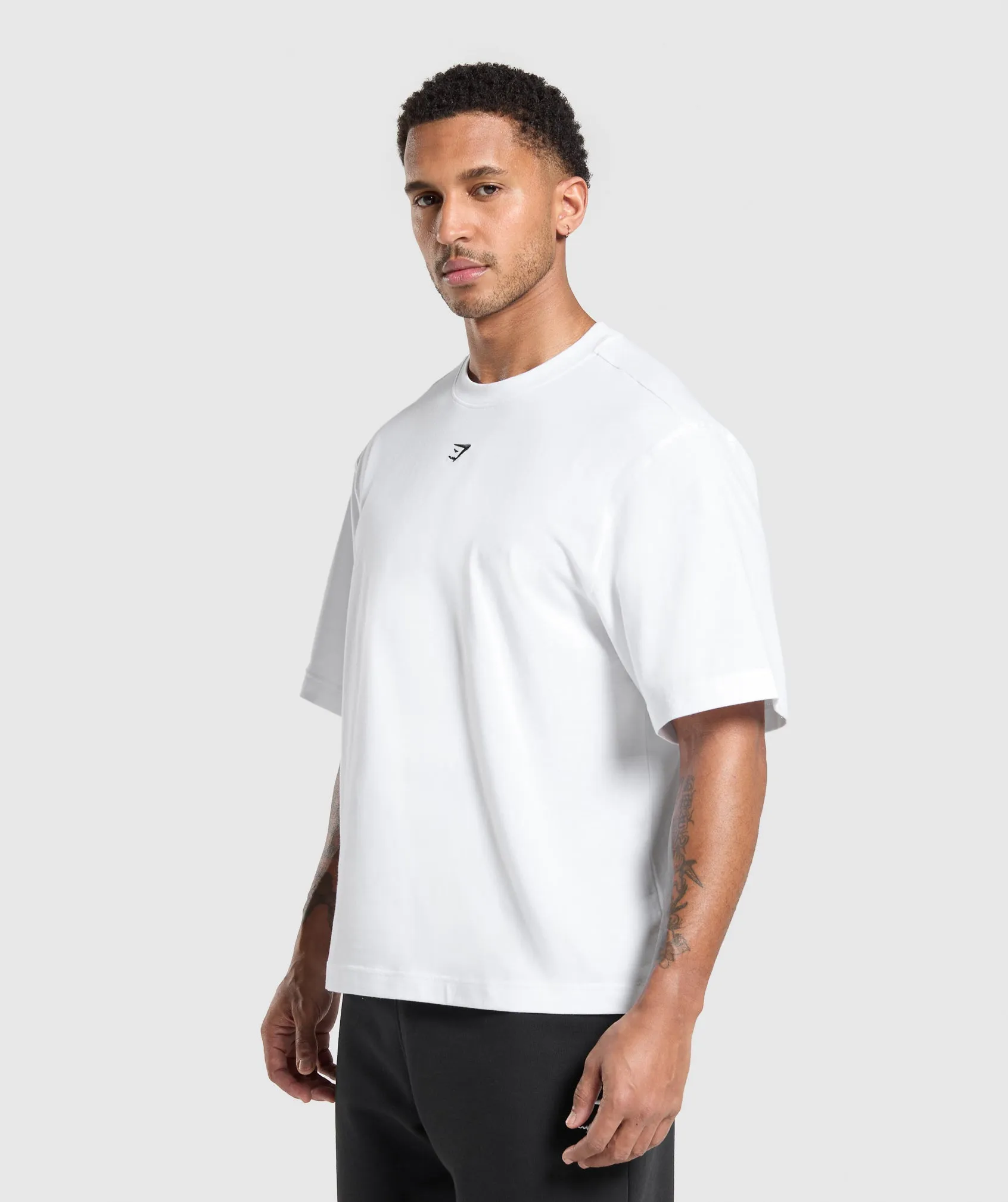 Gymshark Rest Day Essentials Boxy T-Shirt - White sold by Gymshark product image thumbnail 3