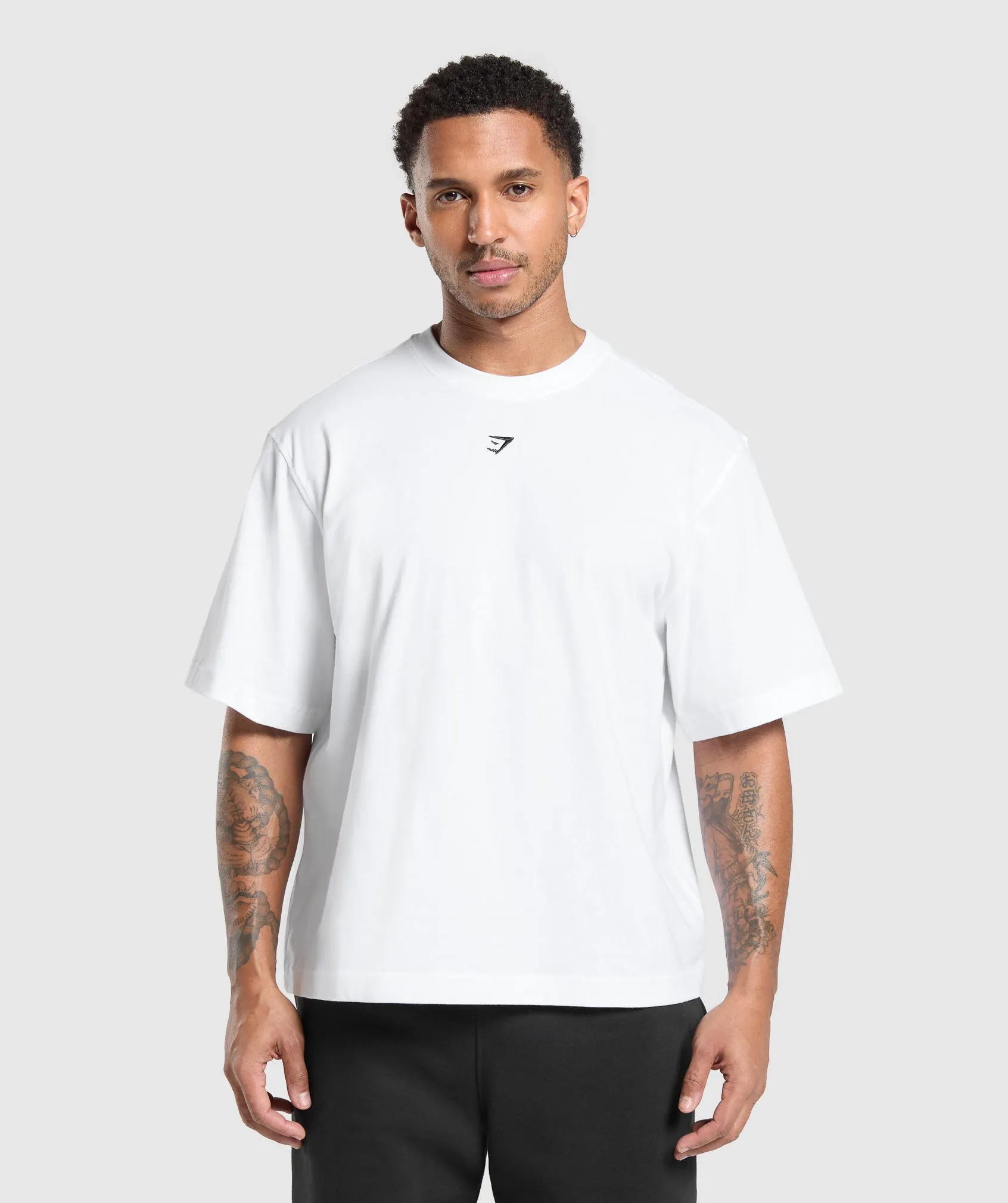 Gymshark Rest Day Essentials Boxy T-Shirt - White sold by Gymshark