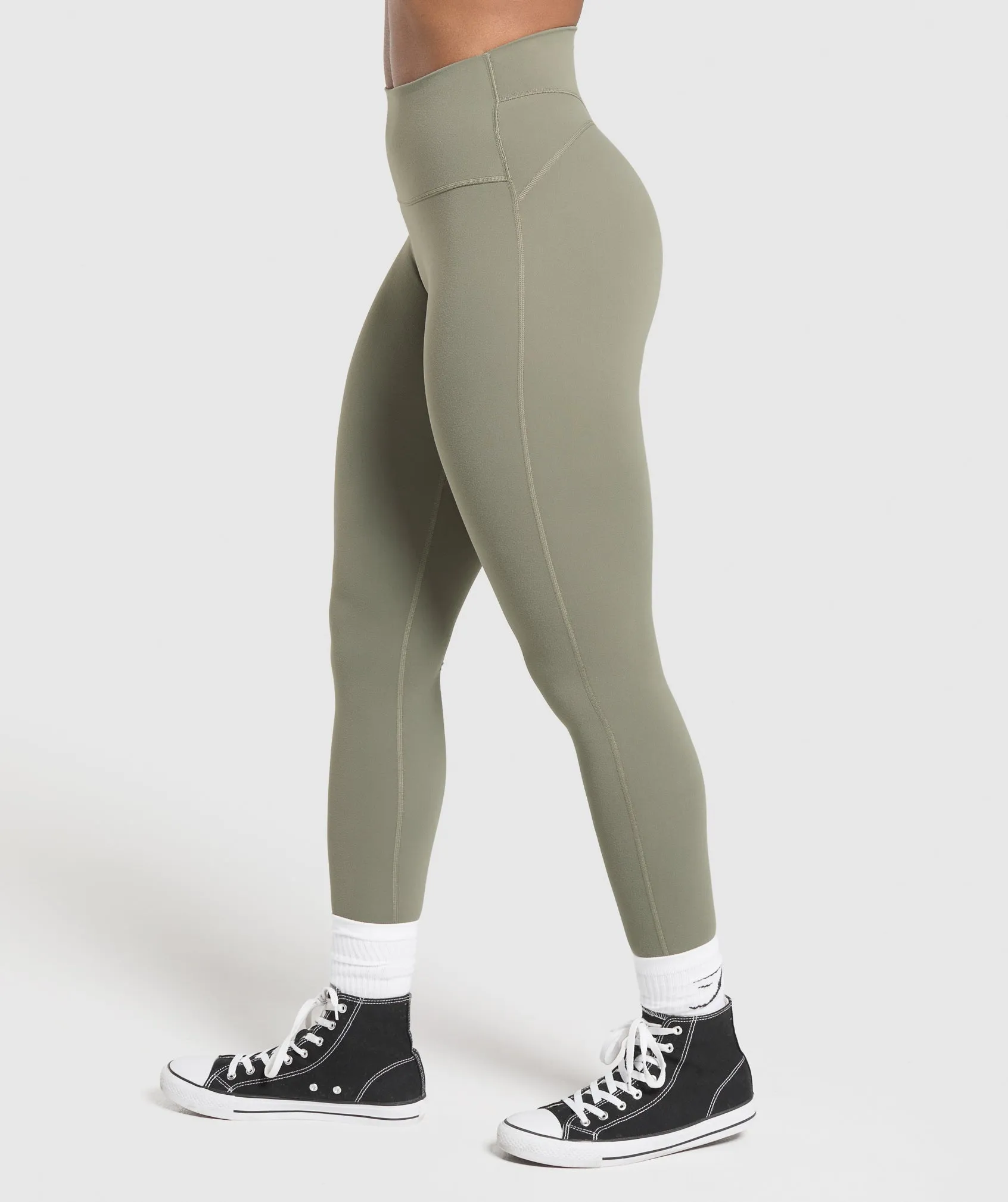 Gymshark Legacy Logo Leggings - Base Green sold by Gymshark product image thumbnail 3