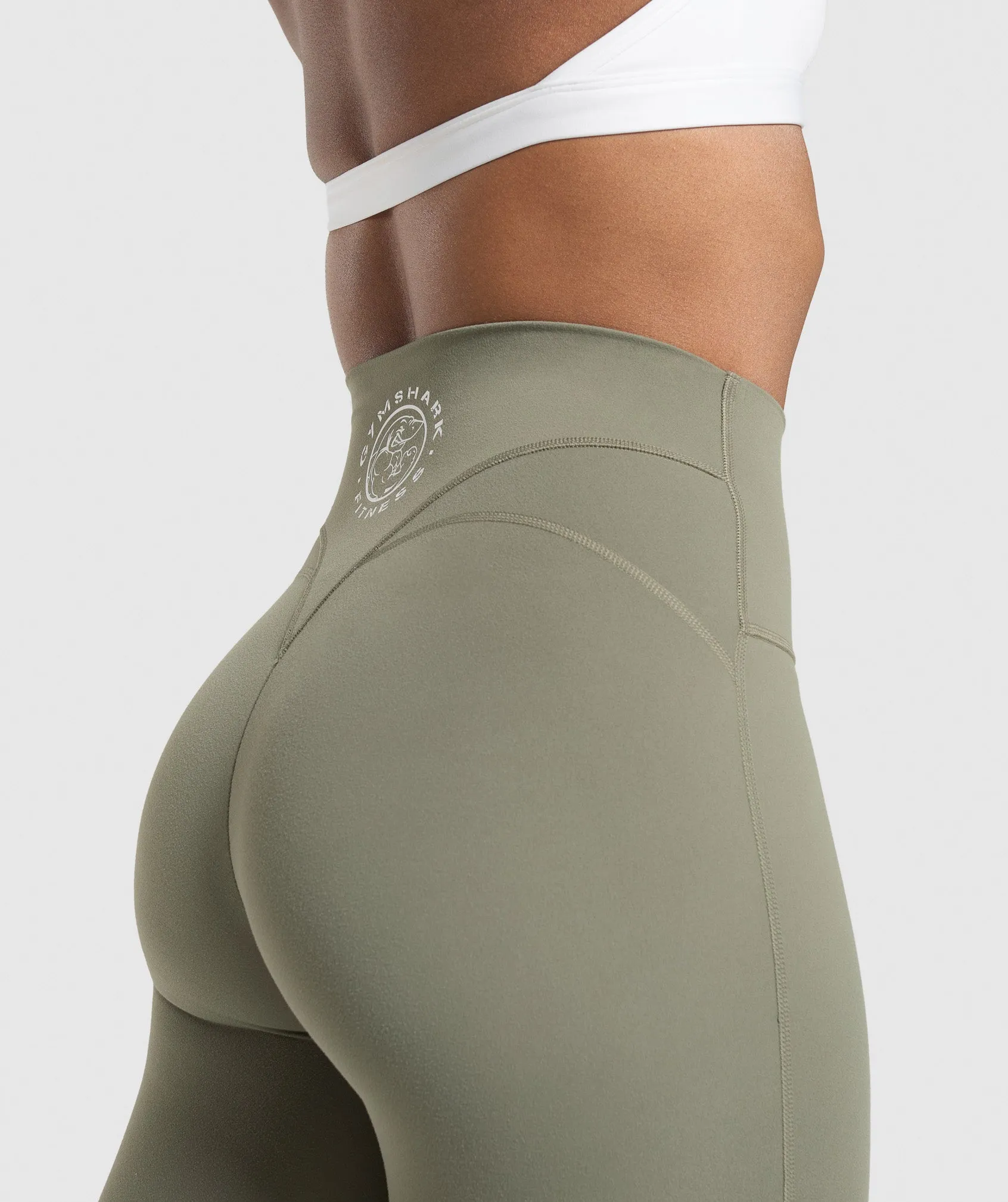 Gymshark Legacy Logo Leggings - Base Green sold by Gymshark product image thumbnail 4