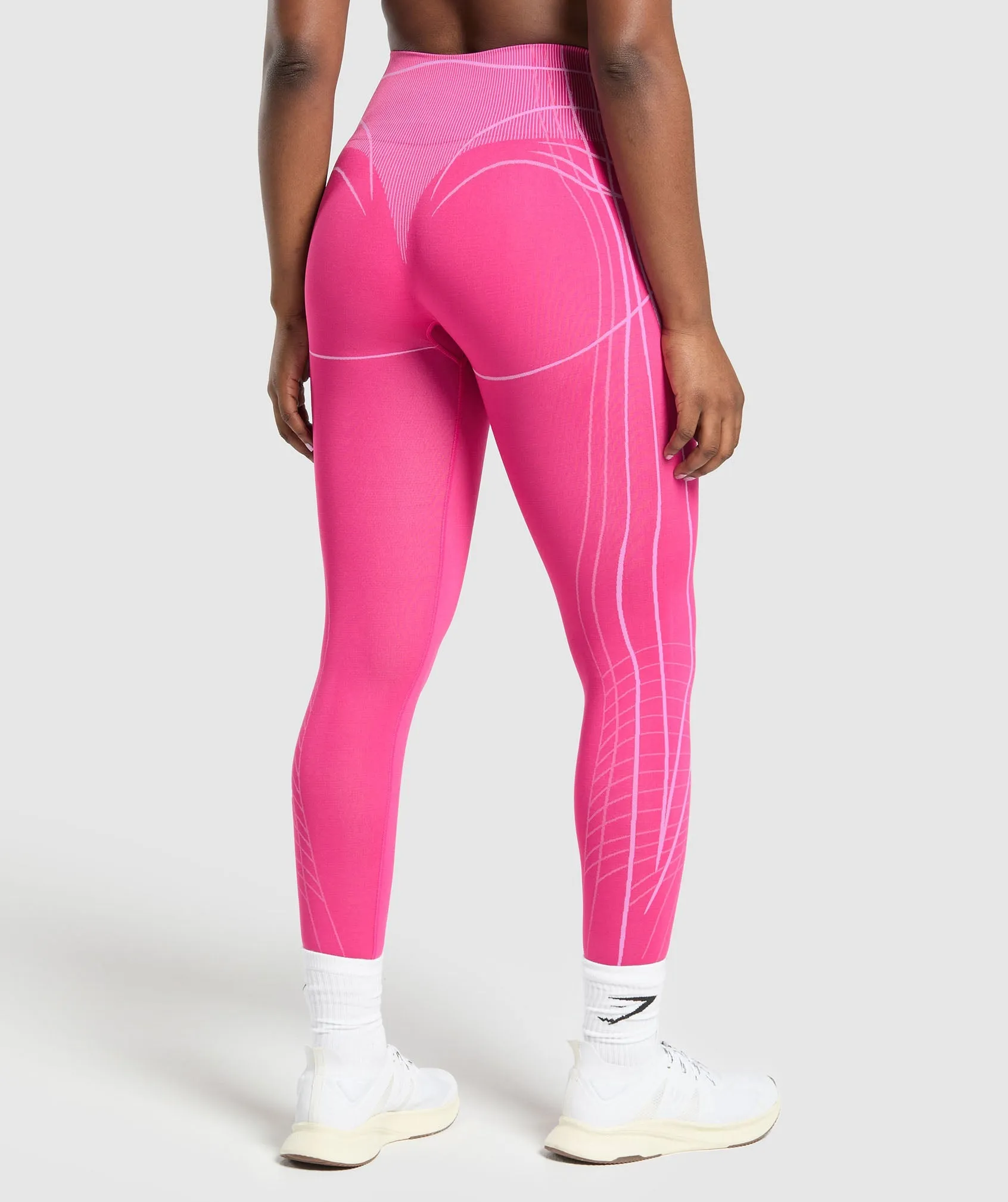 Gymshark Apex Seamless Leggings - Valley Pink/Sour Pink sold by Gymshark product image thumbnail 2