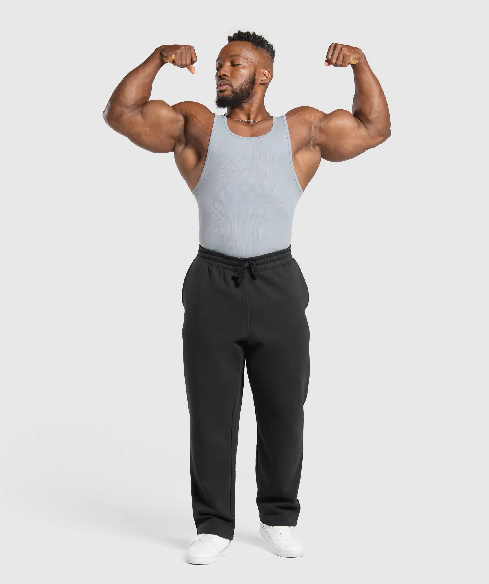 Gymshark Ribbed Tank 3PK - Denim Grey/Pebble Grey/Lifestyle Brown sold by Gymshark product image thumbnail 4