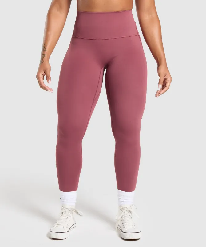 Gymshark Legacy Logo Leggings - Washed Berry Pink sold by Gymshark
