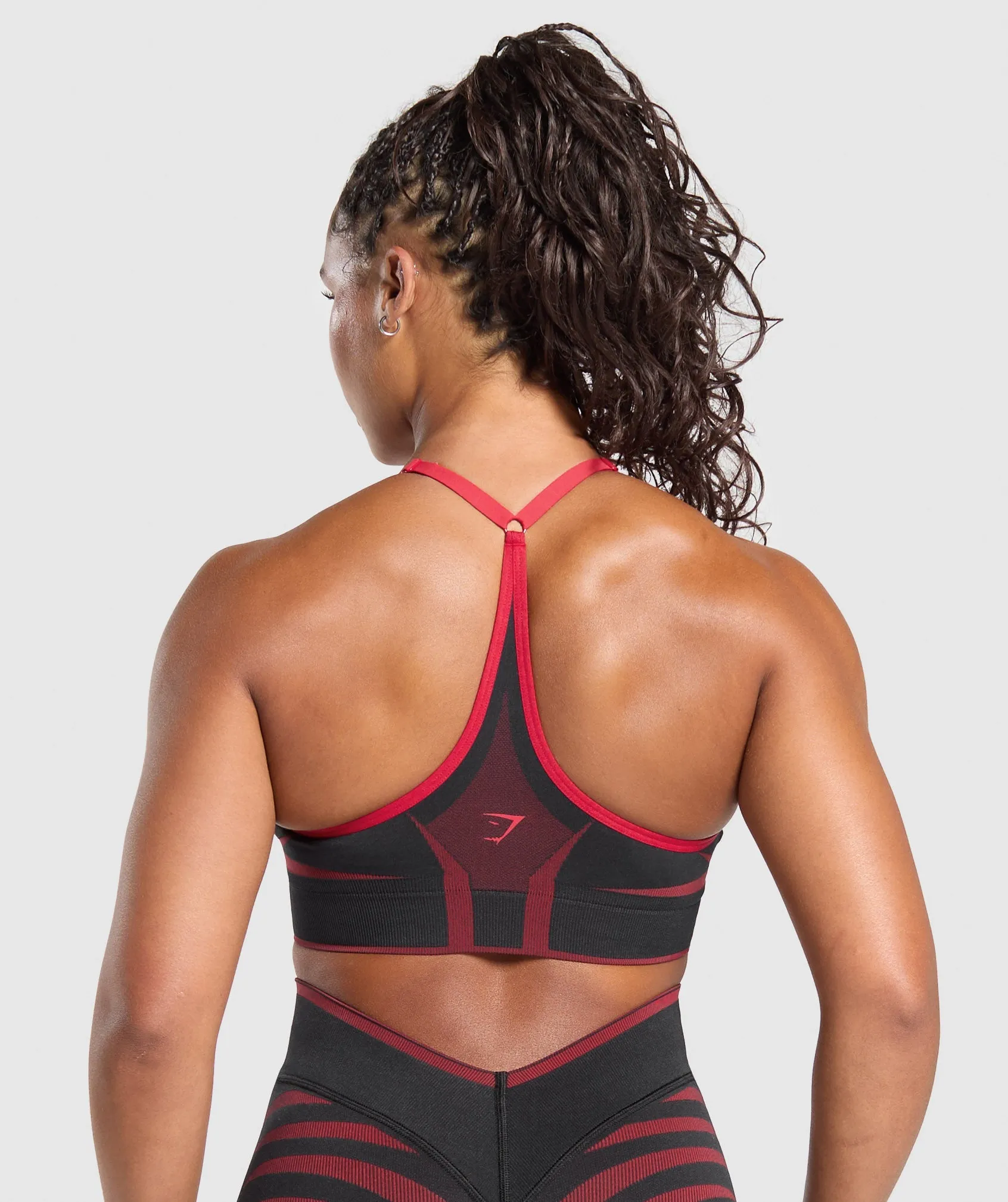 Gymshark Apex Lift Seamless Sports Bra - Black/Carmine Red sold by Gymshark product image thumbnail 2