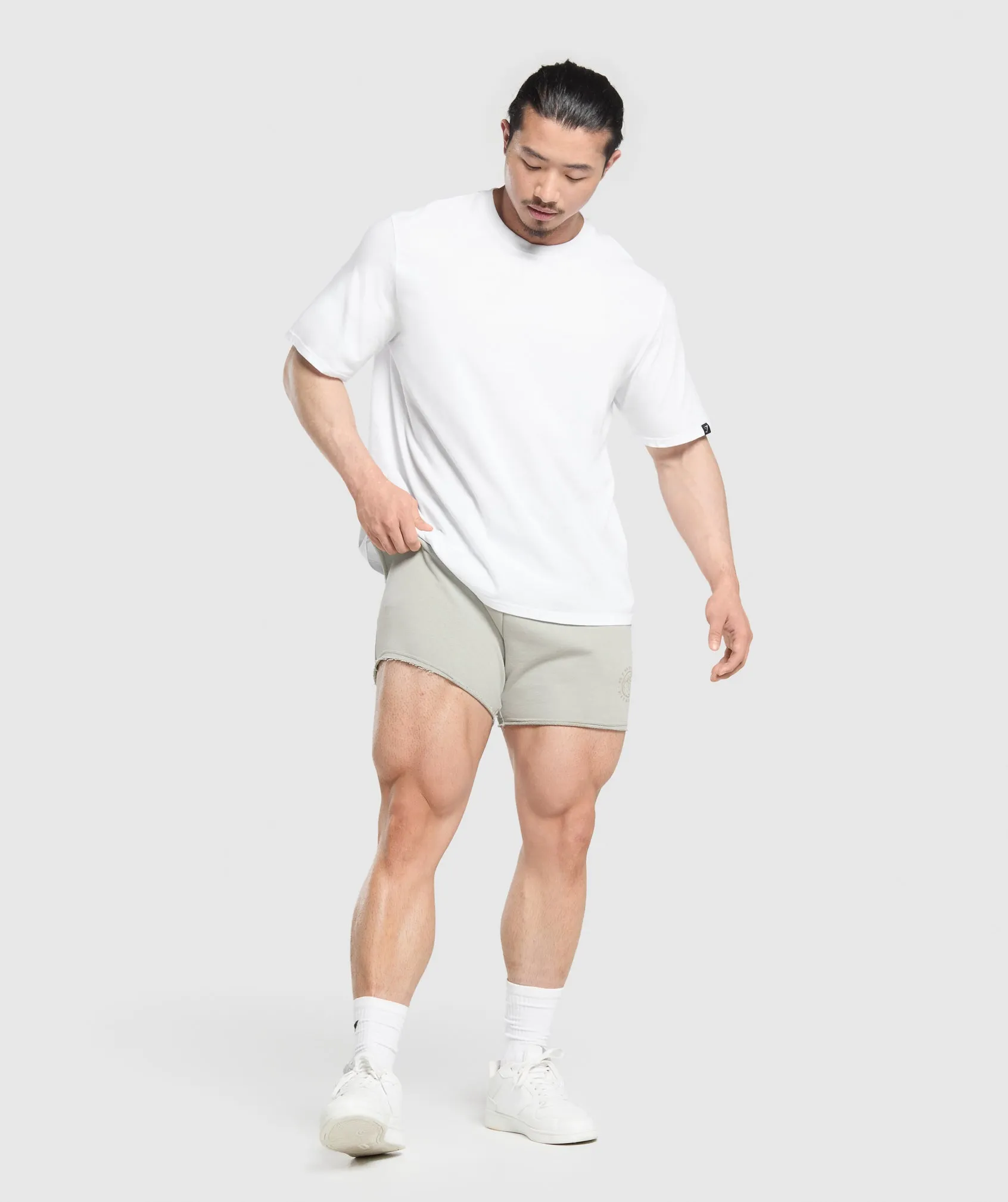 Gymshark Legacy Shorts - Stone Grey sold by Gymshark product image thumbnail 4