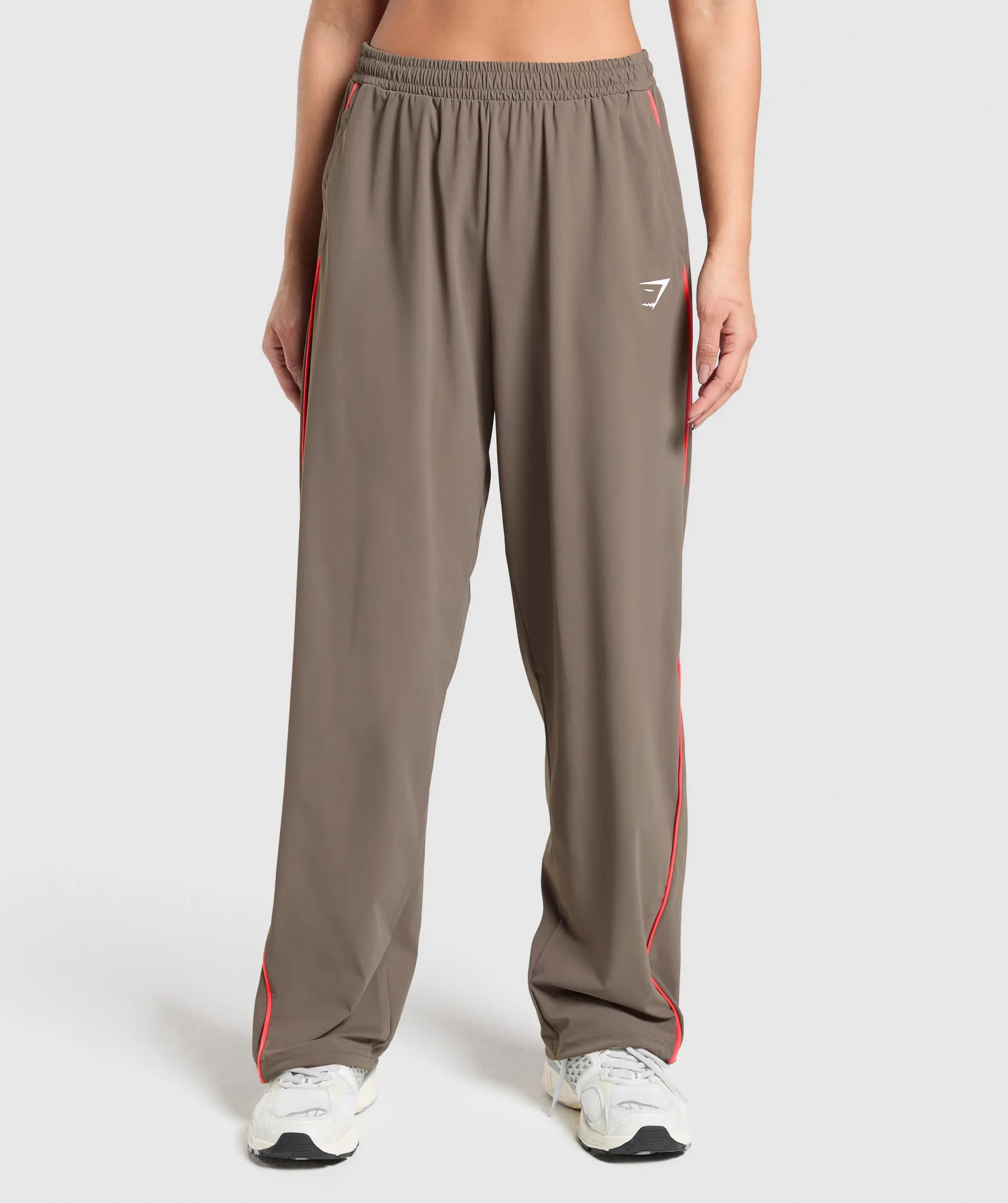 Gymshark Stitch Feature Woven Pants - Camo Brown sold by Gymshark