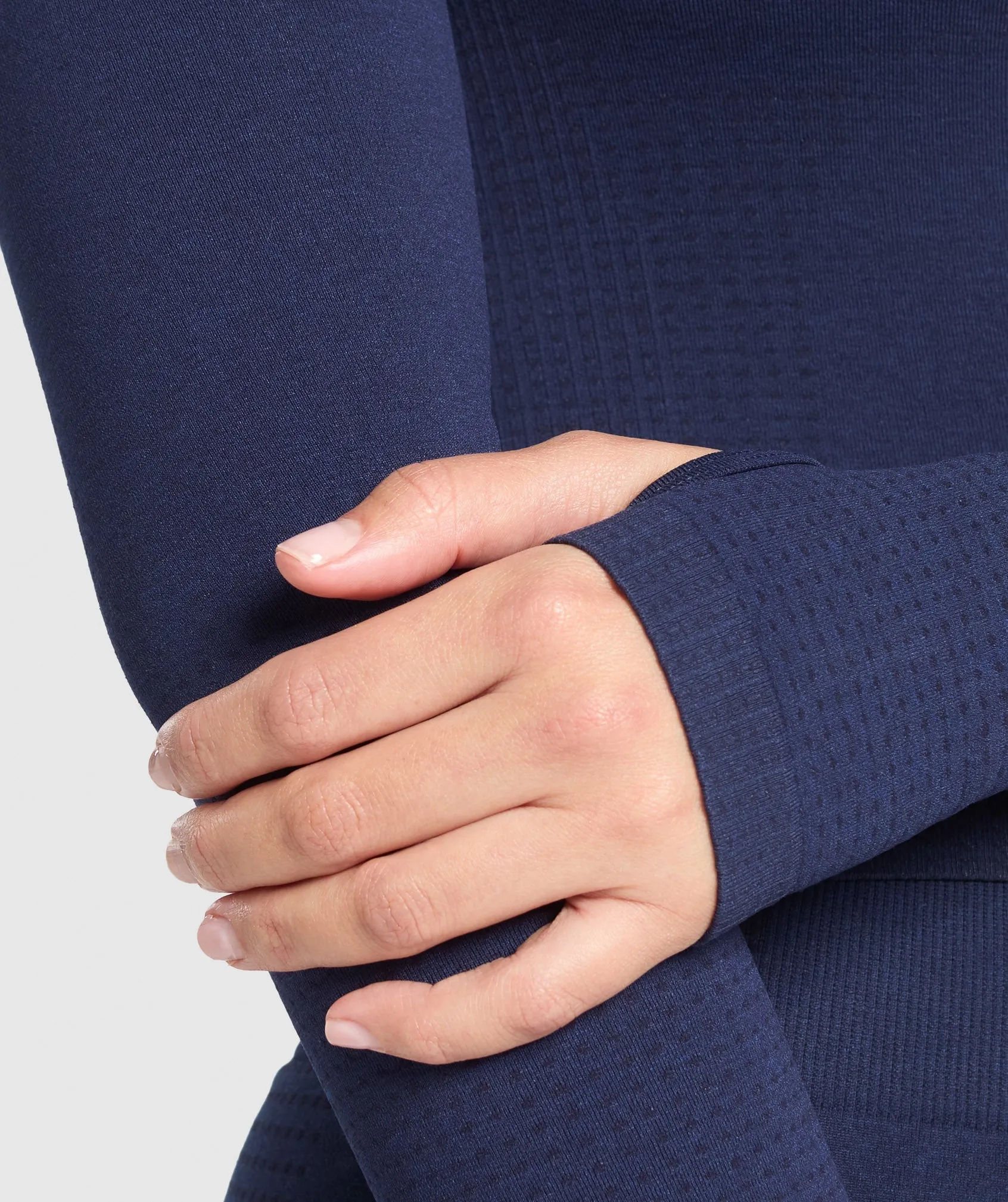 Gymshark Vital Long Sleeve Cut Out Top - Heavy Blue/Marl sold by Gymshark product image thumbnail 4