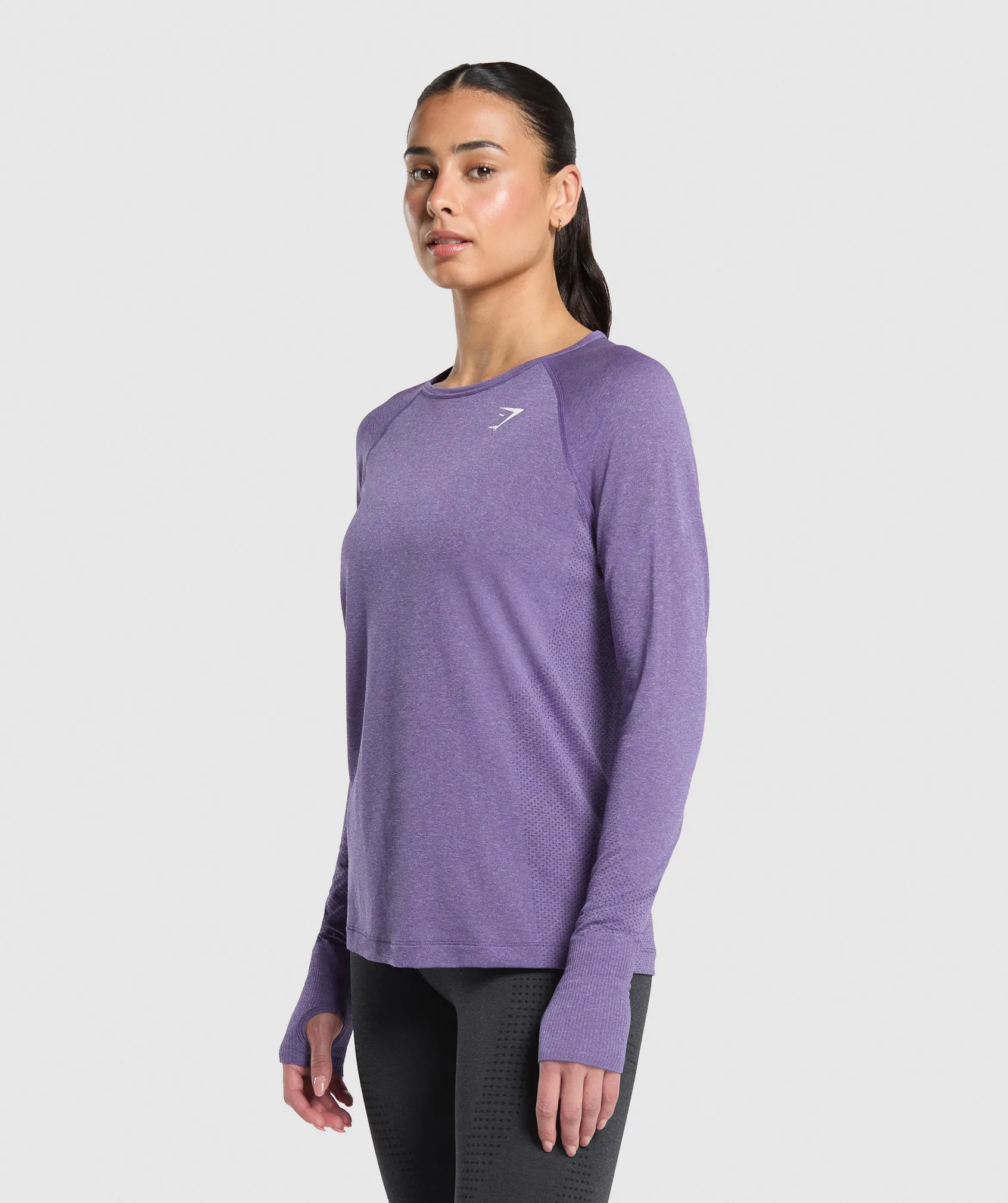 Gymshark Vital Light Long Sleeve Top - Functional Purple/Marl sold by Gymshark product image thumbnail 3