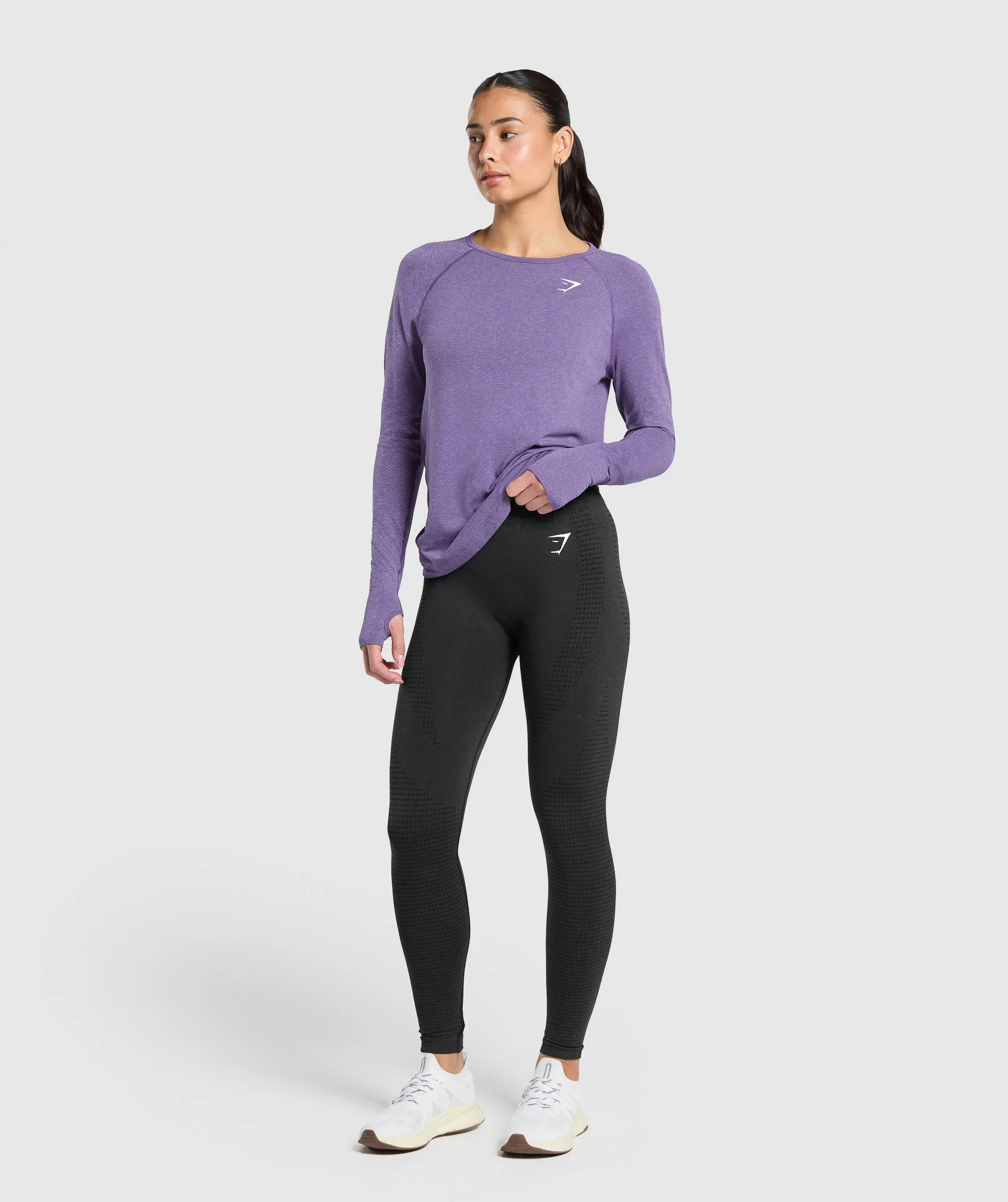 Gymshark Vital Light Long Sleeve Top - Functional Purple/Marl sold by Gymshark product image thumbnail 4