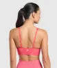 Gymshark Vital V Neck Sports Bra - Coral Red/Marl sold by Gymshark