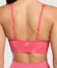 Gymshark Vital V Neck Sports Bra - Coral Red/Marl sold by Gymshark