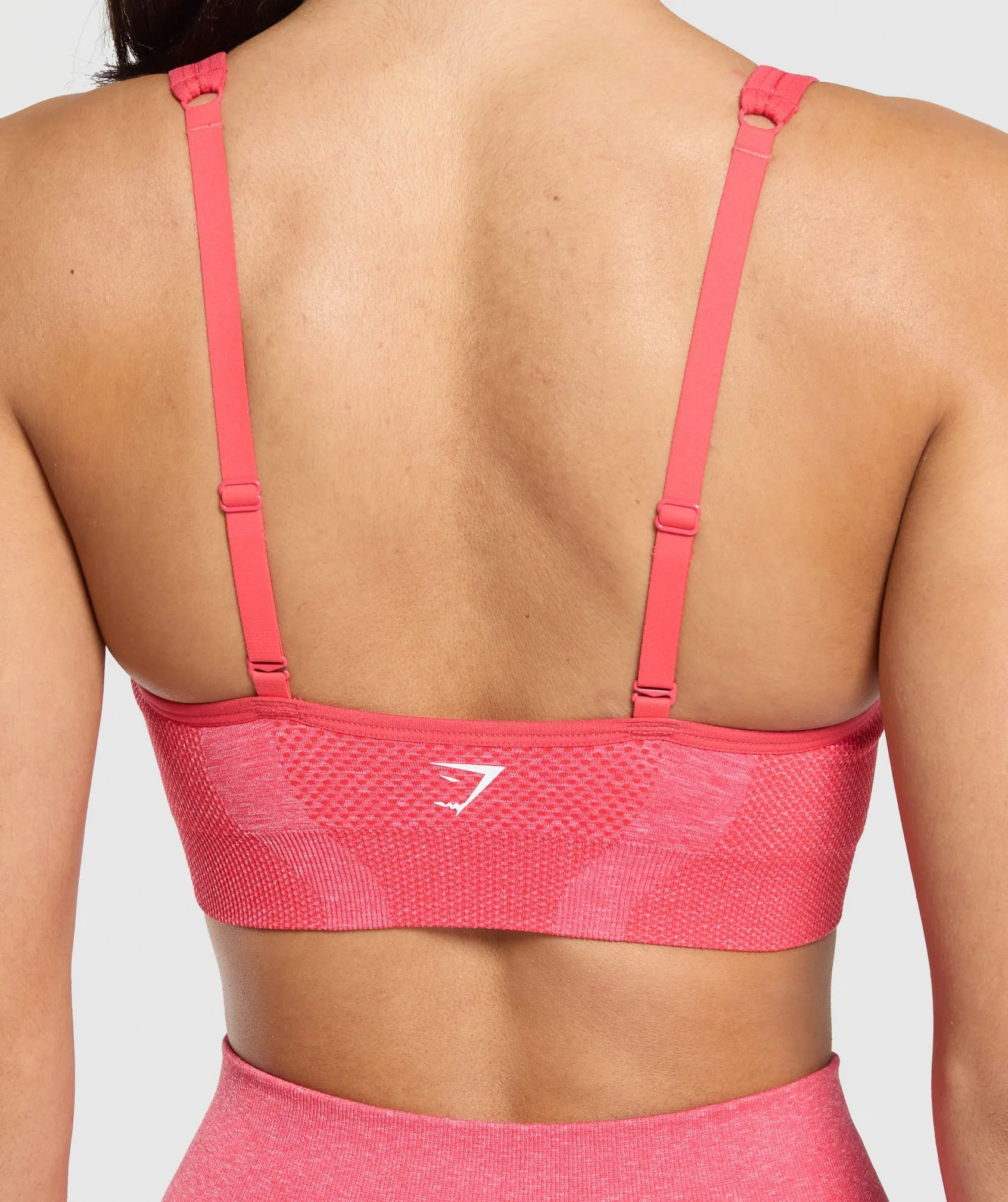 Gymshark Vital Seamless V Neck Sports Bra - Coral Red/Marl sold by Gymshark product image thumbnail 5