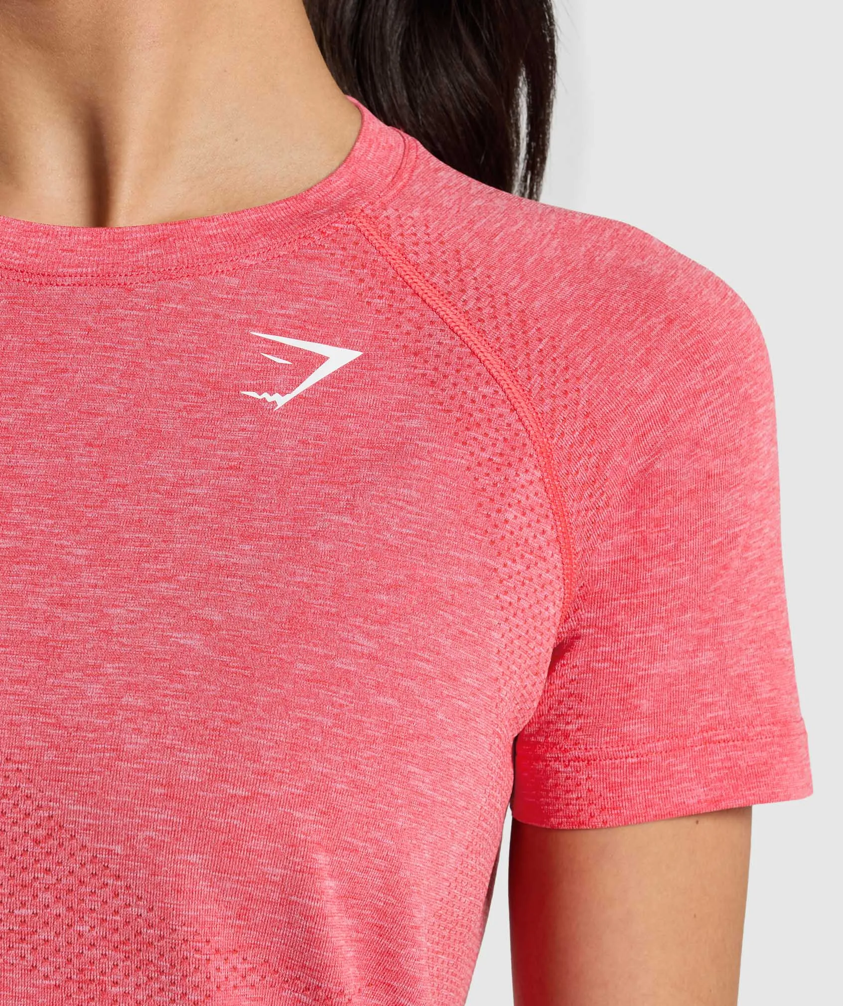Gymshark Vital Light T-Shirt - Coral Red/Marl sold by Gymshark product image thumbnail 3