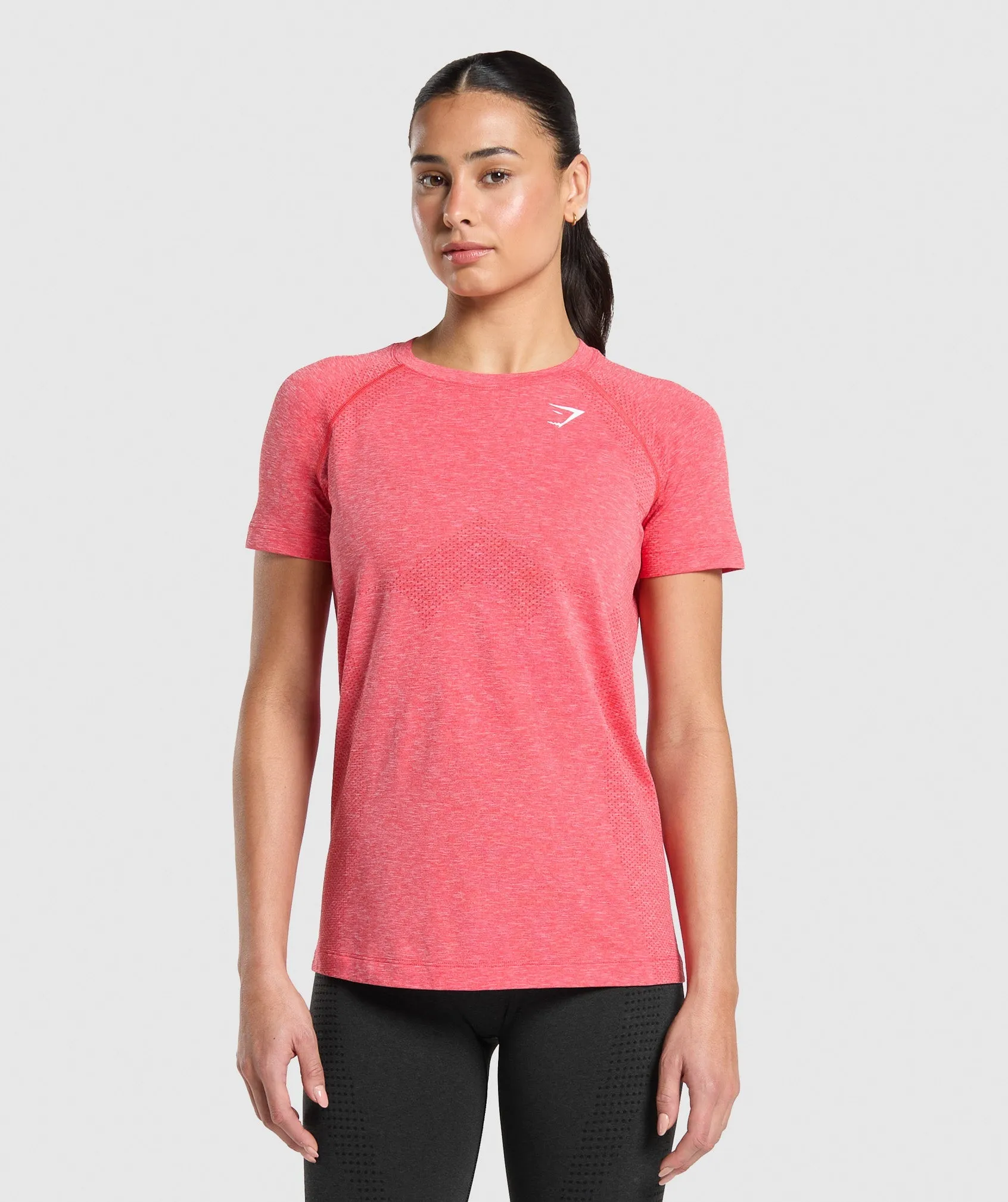 Gymshark Vital Light T-Shirt - Coral Red/Marl sold by Gymshark