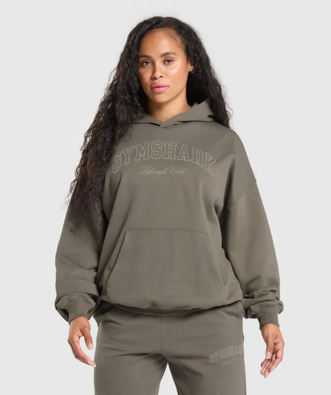 Gymshark Collegiate Hoodie - Camo Brown sold by Gymshark