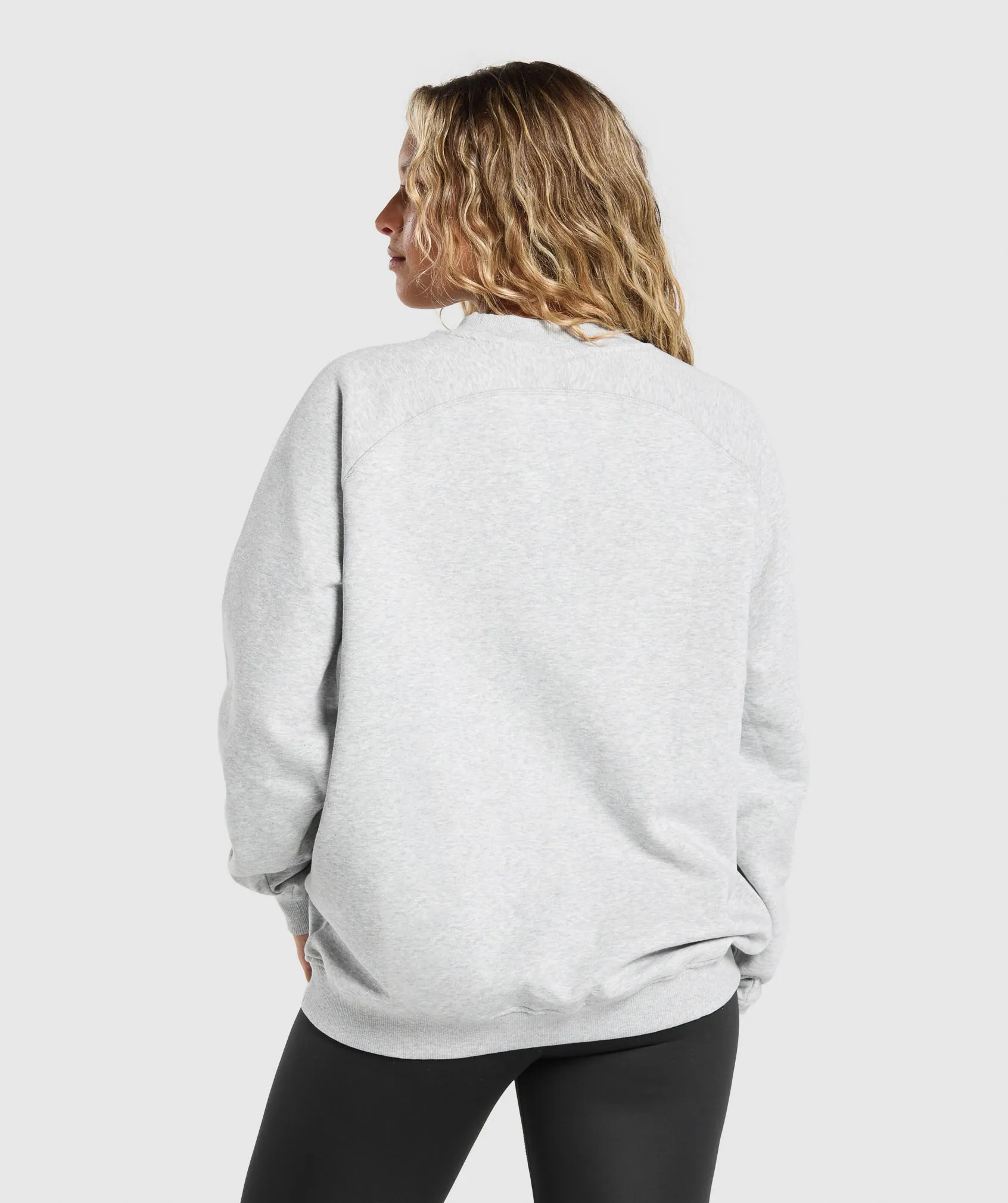 Gymshark Training Oversized Fleece Sweatshirt - Light Grey Core Marl sold by Gymshark product image thumbnail 2