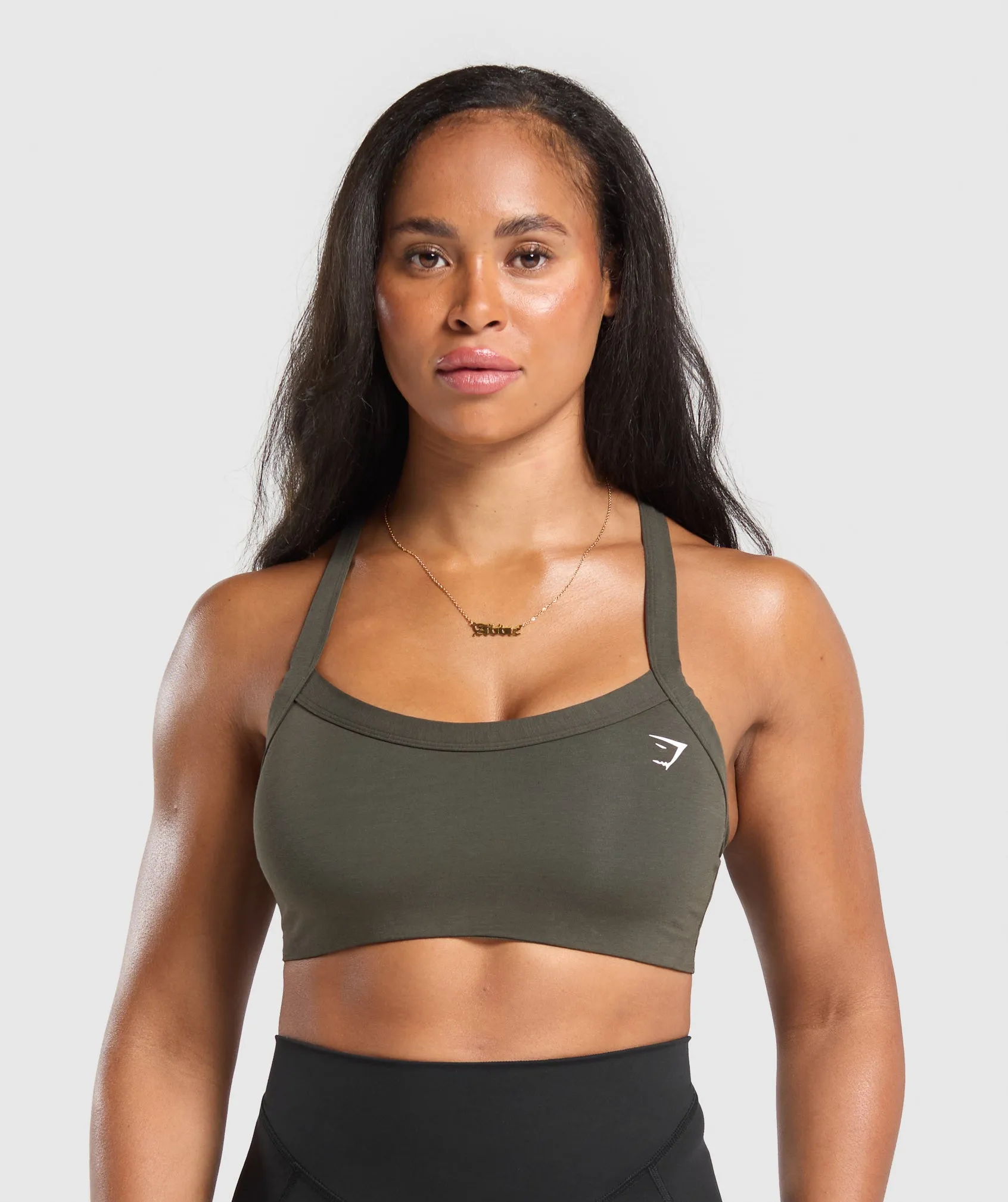 Gymshark Cotton Lifting Bra - Strength Green sold by Gymshark