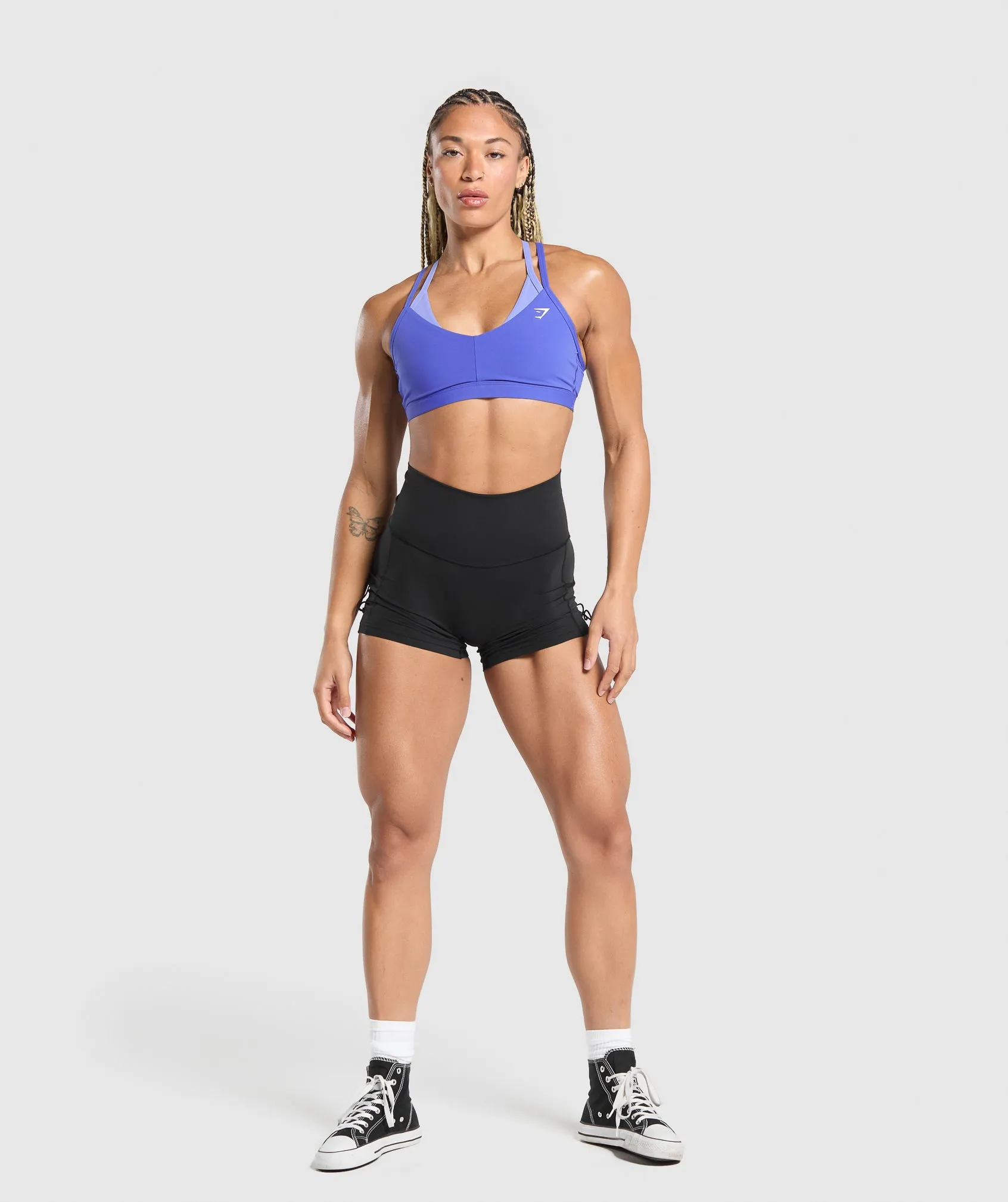 Gymshark Double Up Sports Bra - Force Blue/Lift Blue sold by Gymshark product image thumbnail 4