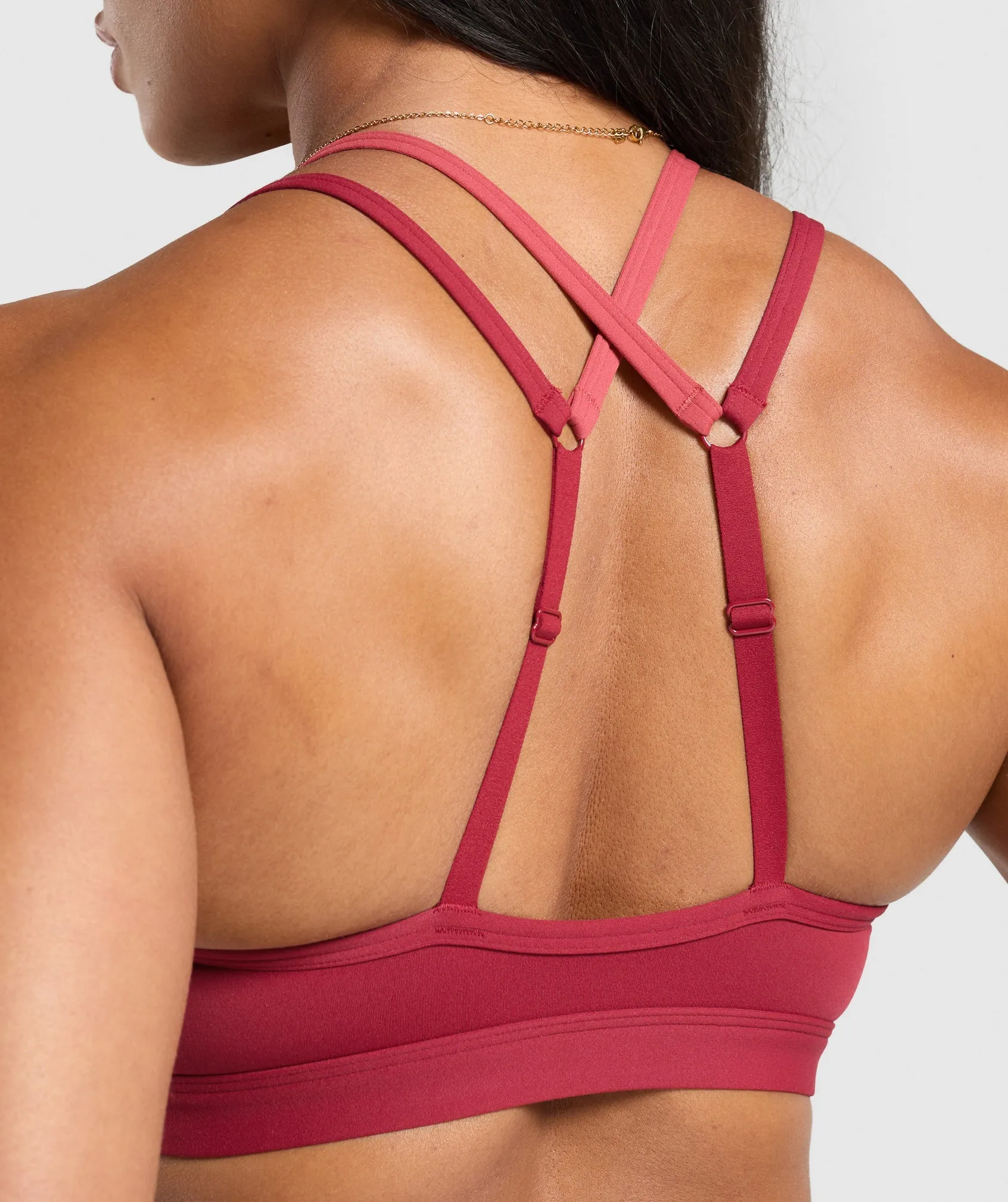 Gymshark Double Up Sports Bra - Reps Red/Varsity Pink sold by Gymshark product image thumbnail 5
