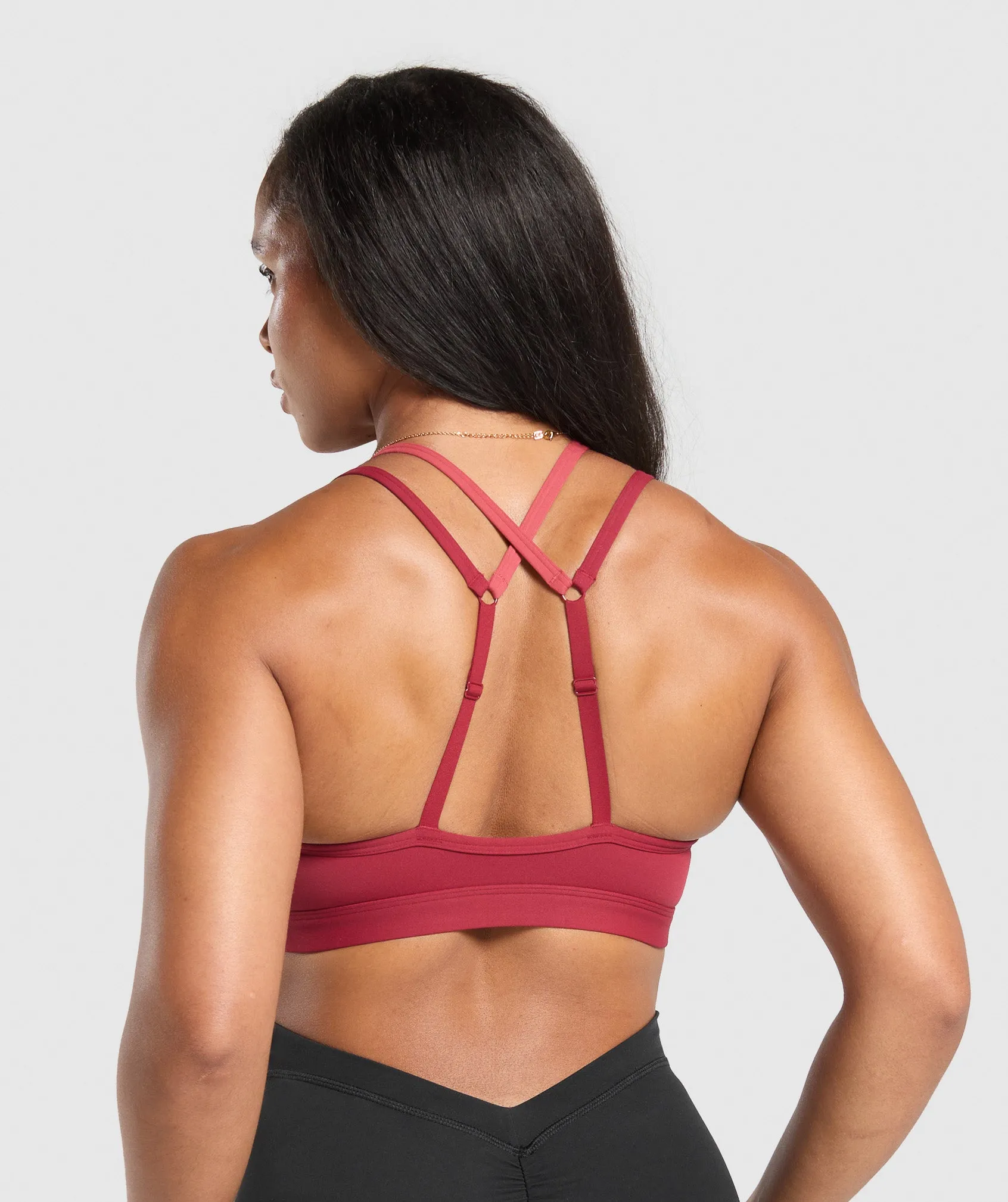 Gymshark Double Up Sports Bra - Reps Red/Varsity Pink sold by Gymshark product image thumbnail 2