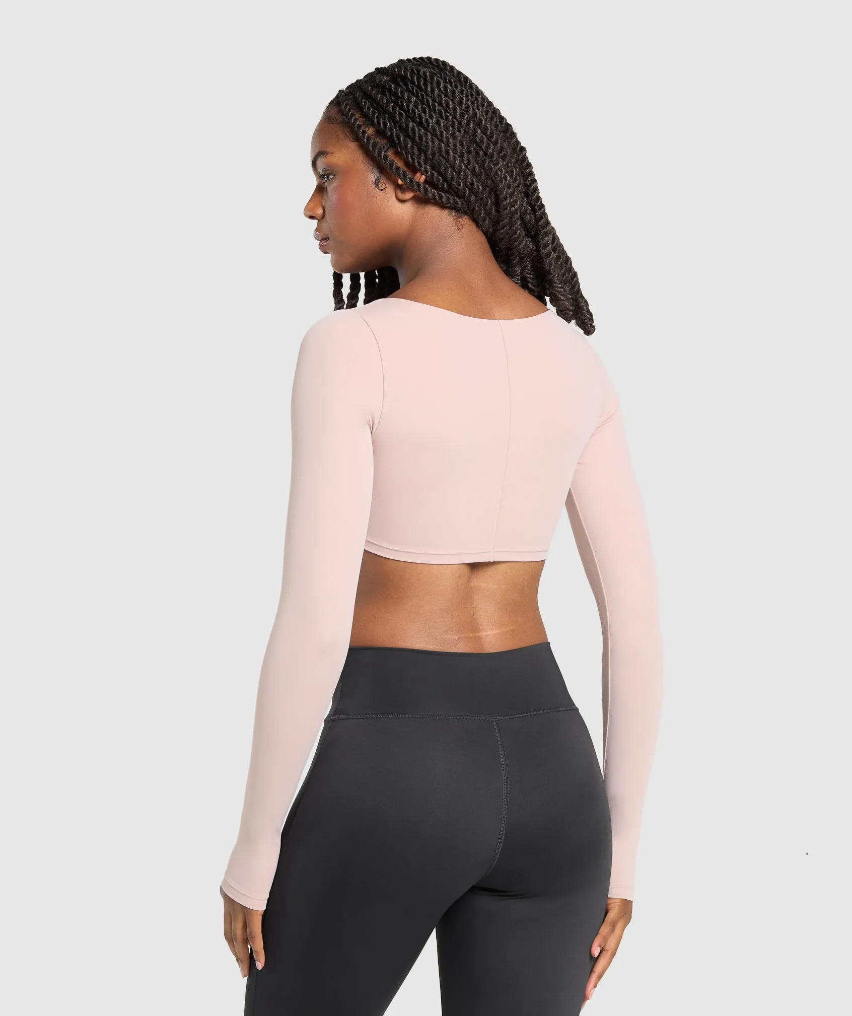 Gymshark Ruched Long Sleeve Top - Muted Pink sold by Gymshark product image thumbnail 2