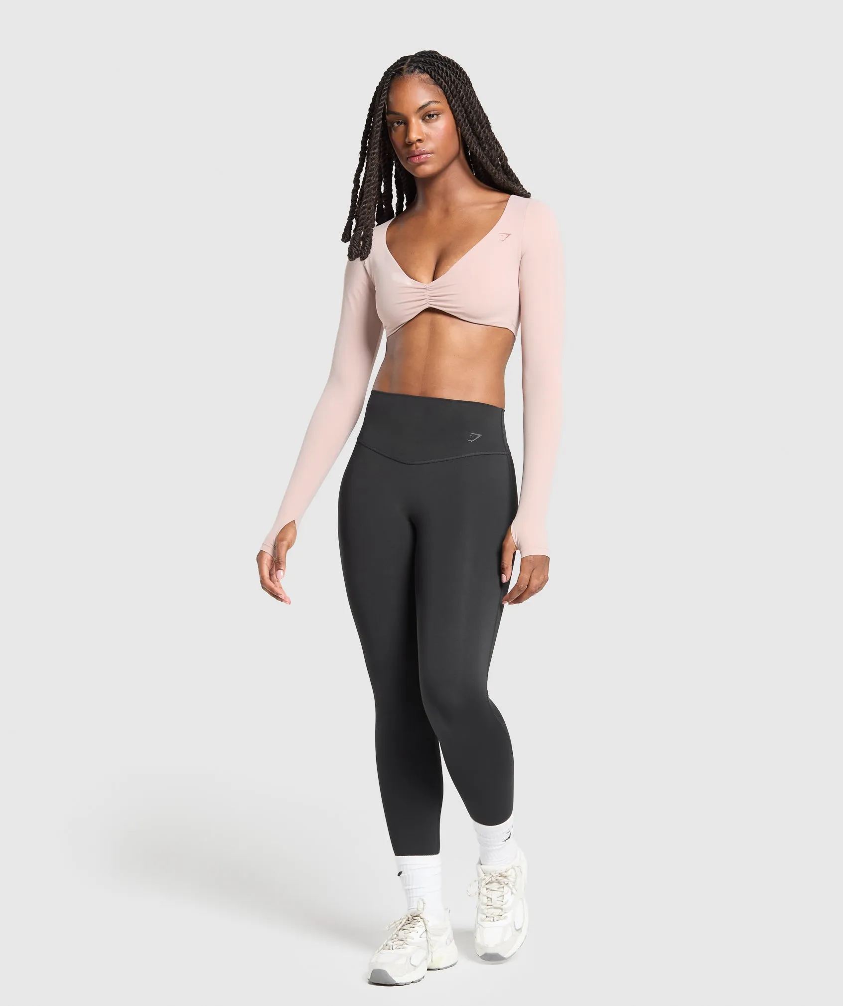 Gymshark Ruched Long Sleeve Top - Muted Pink sold by Gymshark product image thumbnail 4