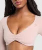 Gymshark Ruched Long Sleeve Top - Muted Pink sold by Gymshark