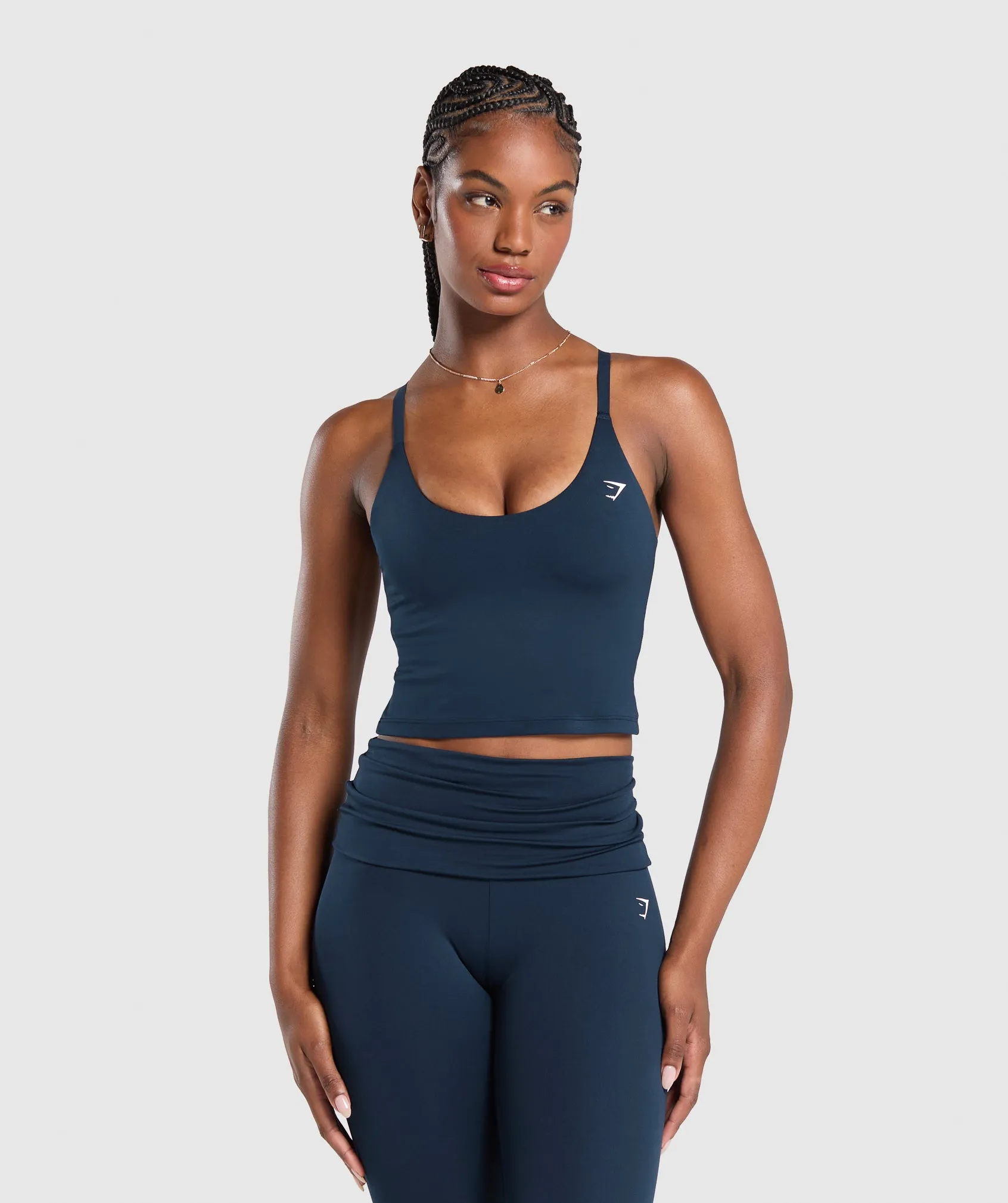 Gymshark Everyday Cami Tank With Shelf - Navy sold by Gymshark