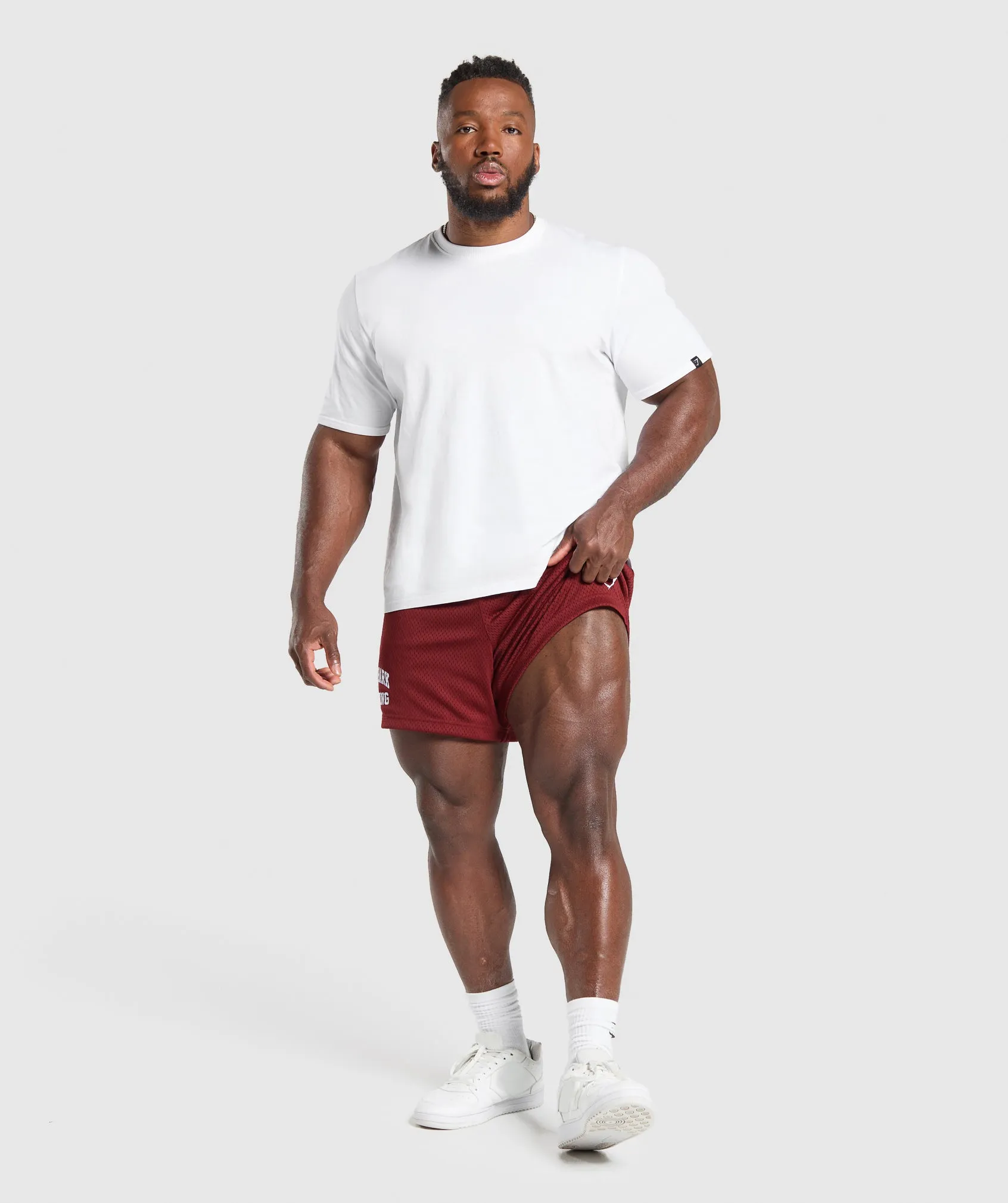Gymshark Lifting Mesh 5" Shorts - Sets Red sold by Gymshark product image thumbnail 3