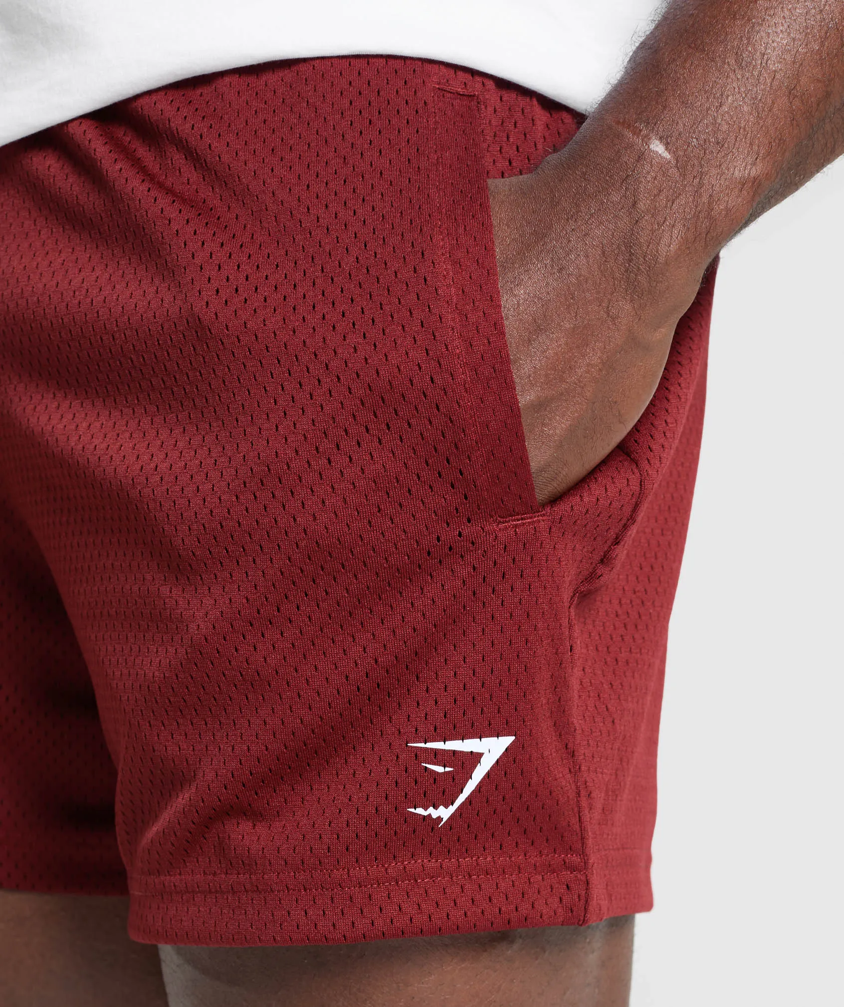 Gymshark Lifting Mesh 5" Shorts - Sets Red sold by Gymshark product image thumbnail 5