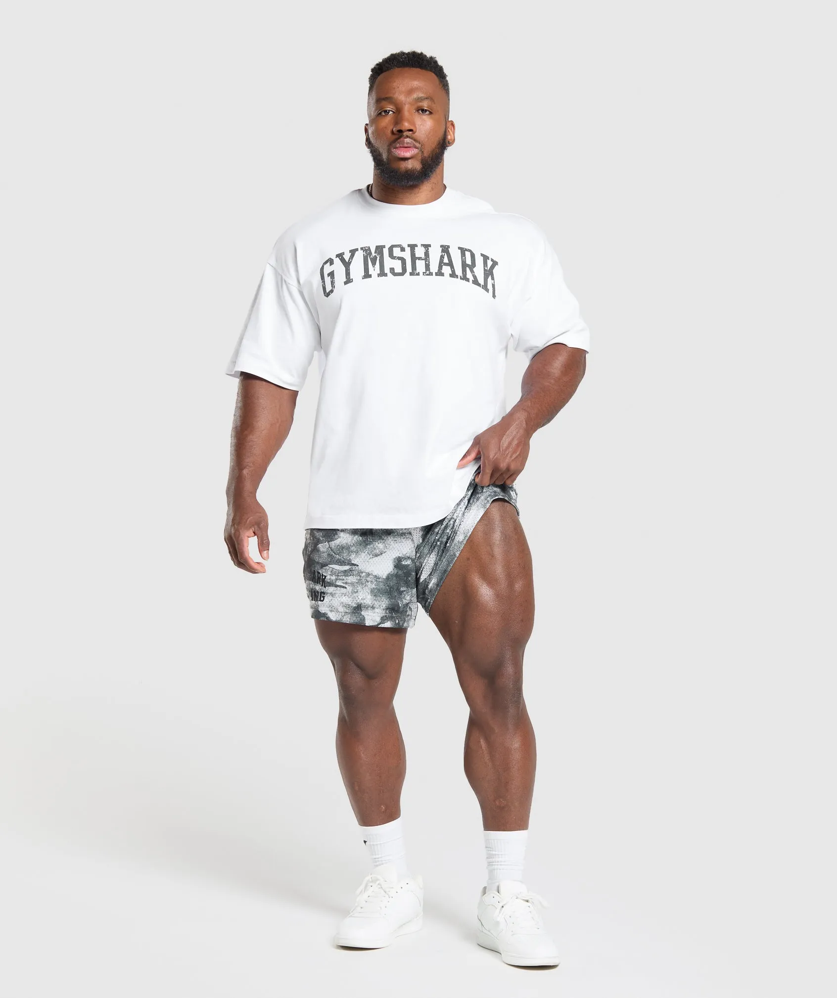 Gymshark Lifting Mesh 5" Shorts - Metal Grey sold by Gymshark product image thumbnail 4