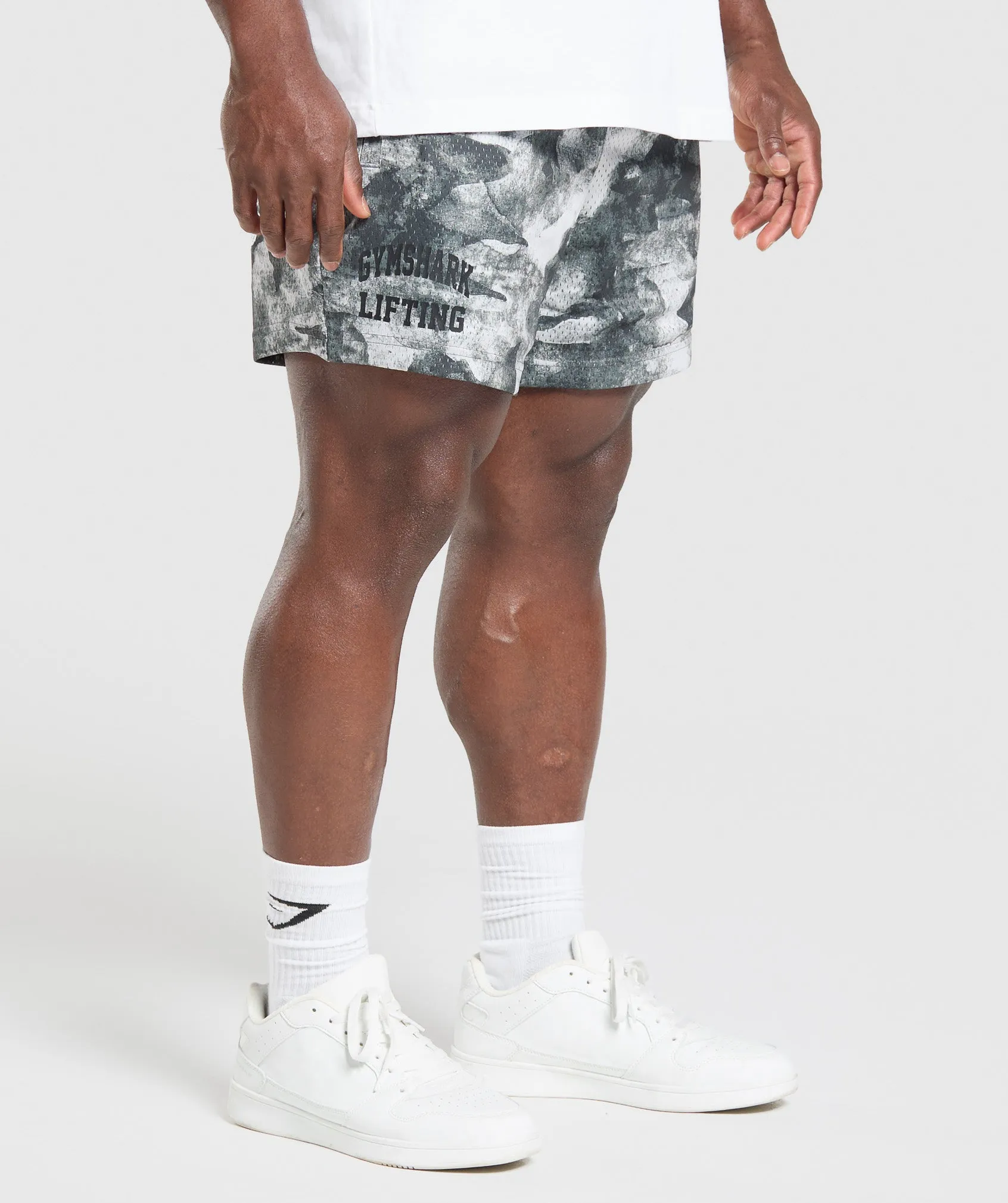 Gymshark Lifting Mesh 5" Shorts - Metal Grey sold by Gymshark product image thumbnail 3