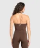 Gymshark Vital Halter Neck Tank With Shelf - Espresso Marl sold by Gymshark