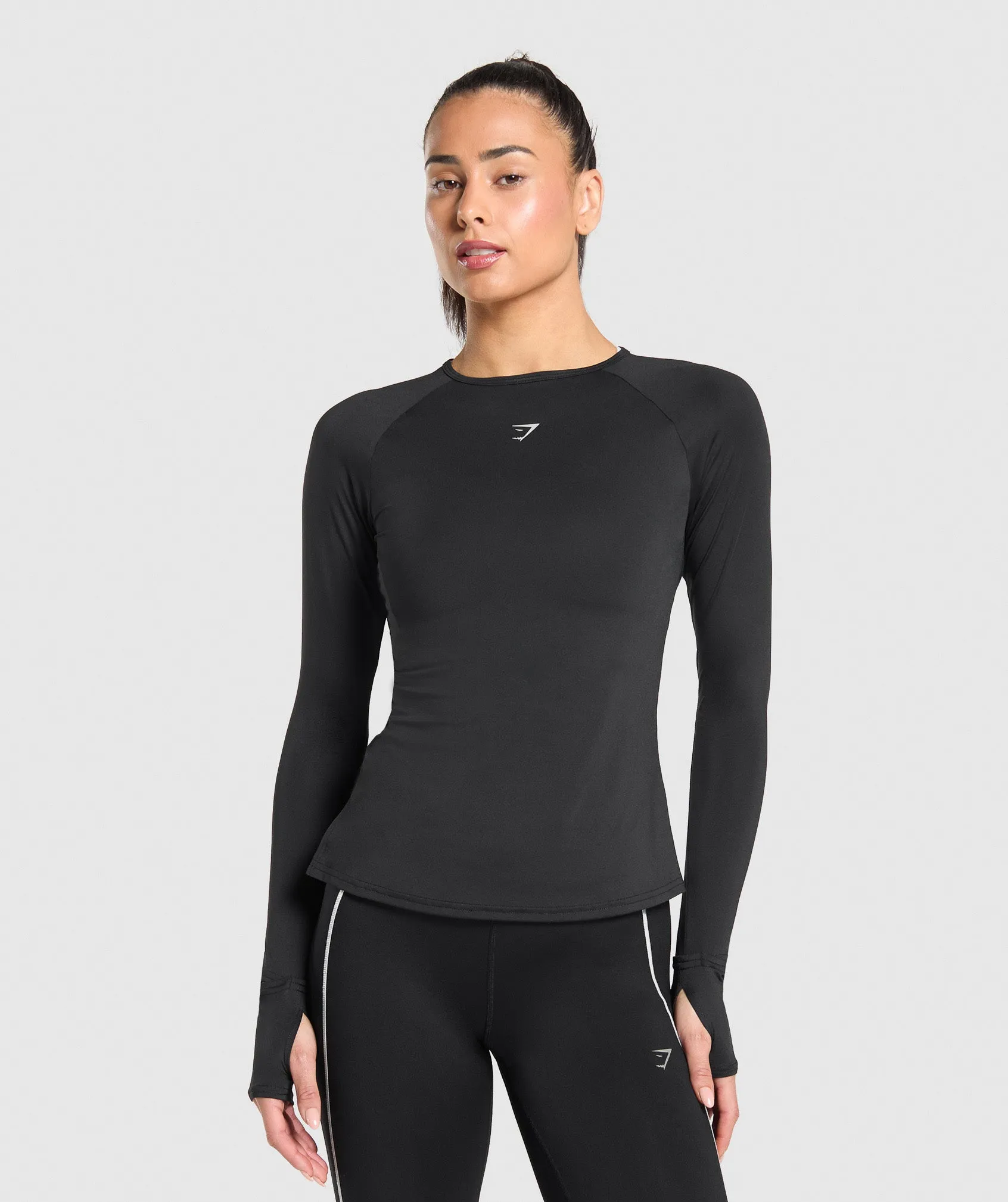 Gymshark Running Long Sleeve Top - Black sold by Gymshark