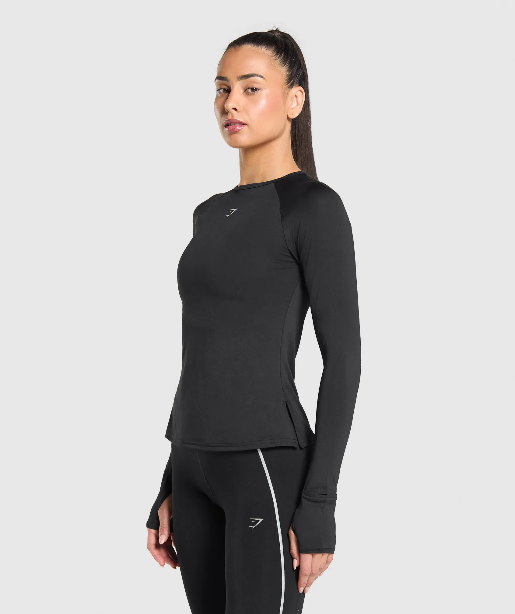 Gymshark Running Long Sleeve Top - Black sold by Gymshark product image thumbnail 3