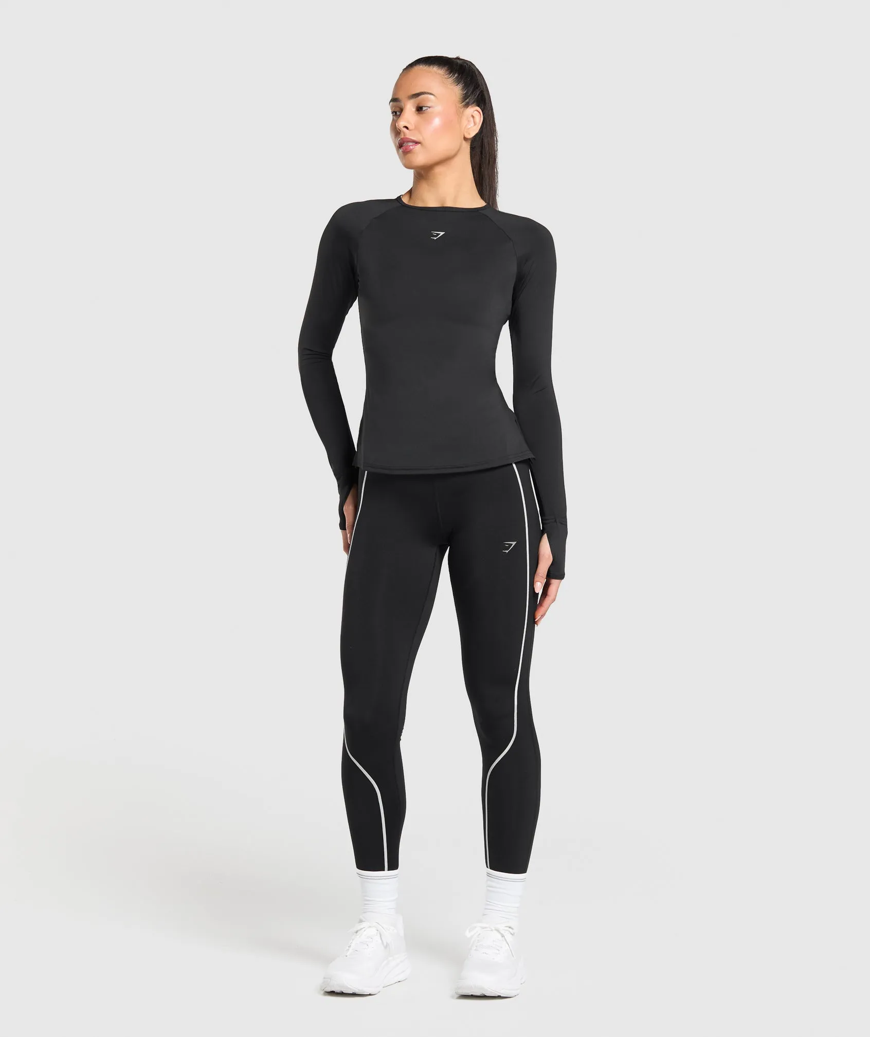 Gymshark Running Long Sleeve Top - Black sold by Gymshark product image thumbnail 4