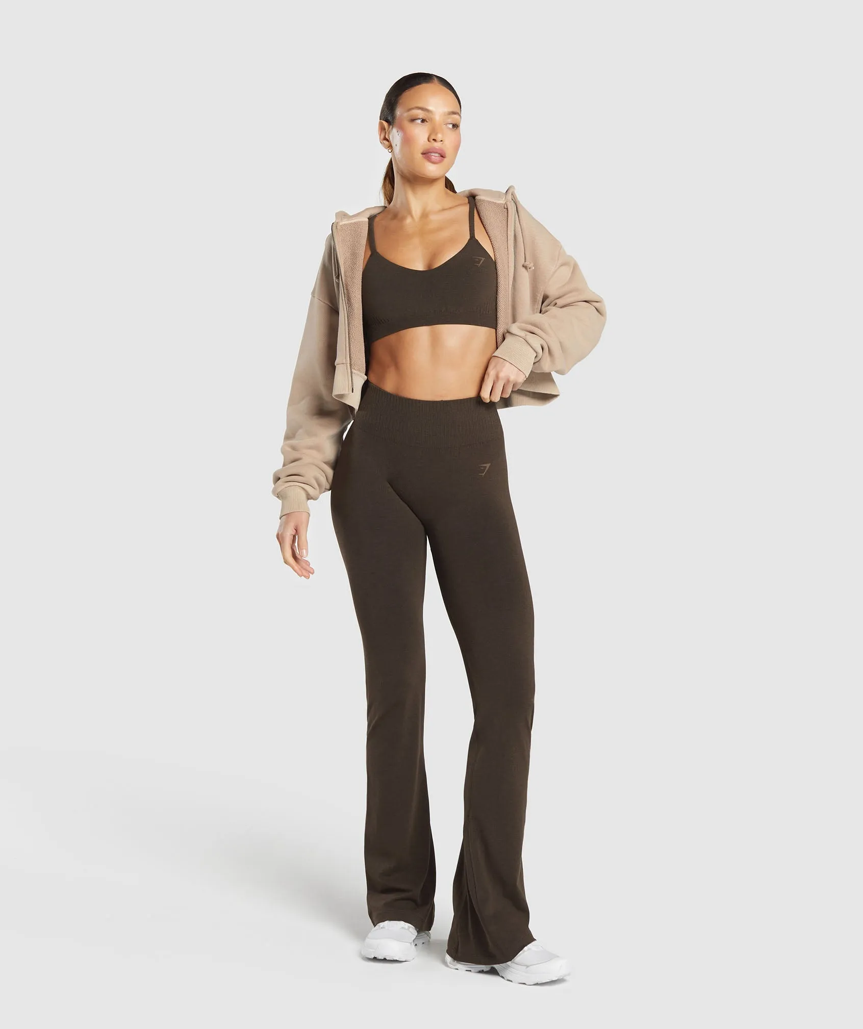 Gymshark Rest Day Seamless Modal Bralette - Bros Walnut Brown Marl sold by Gymshark product image thumbnail 4