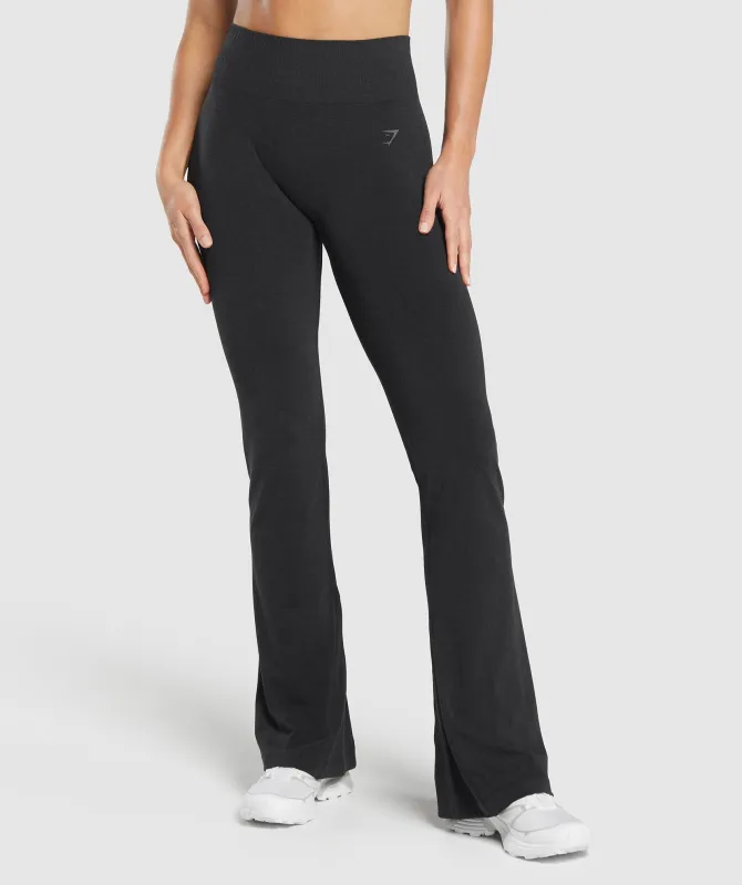Gymshark Luxe Seamless Flare Leggings - Coal Marl sold by Gymshark