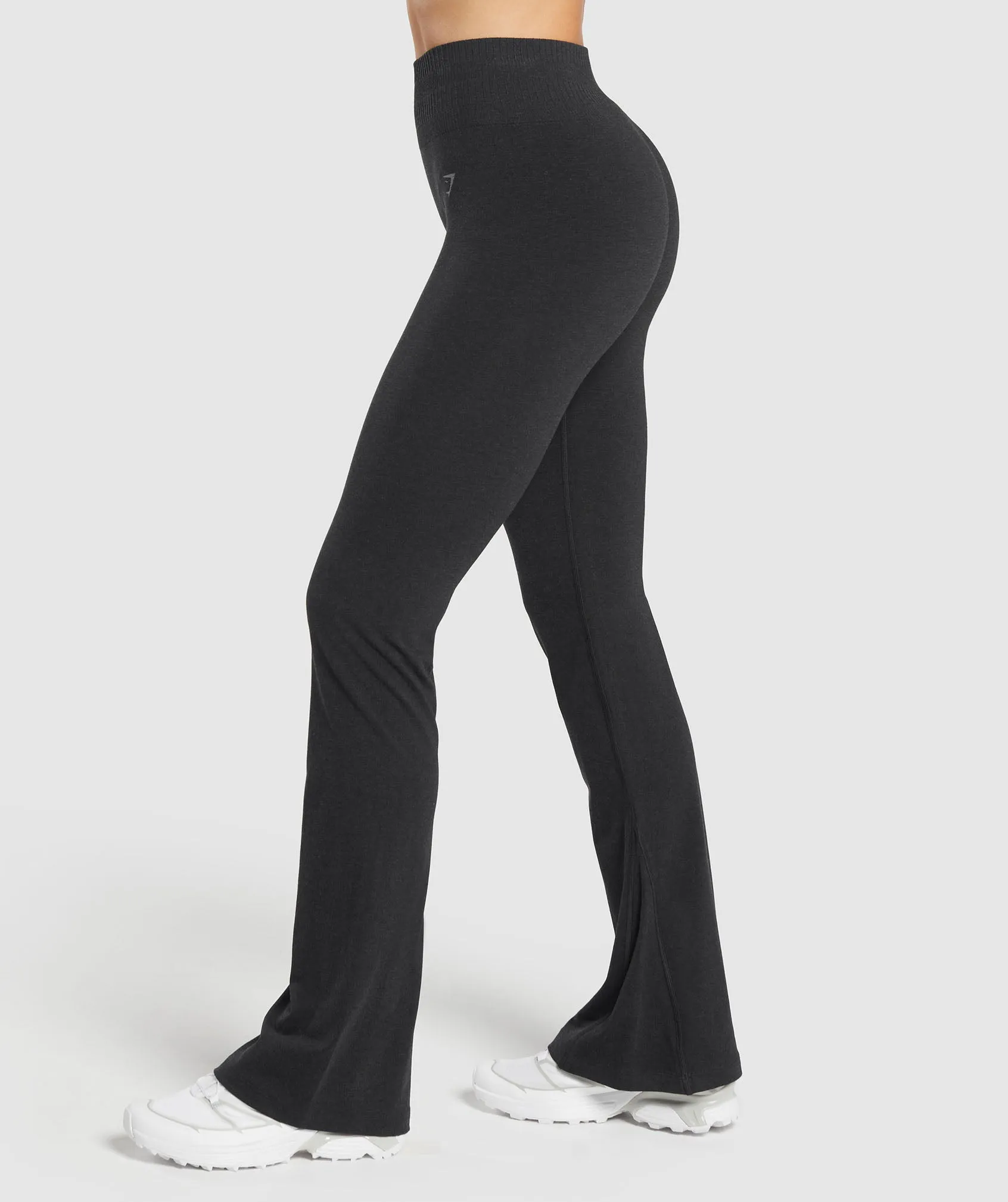 Gymshark Luxe Seamless Flare Leggings - Coal Marl sold by Gymshark product image thumbnail 3