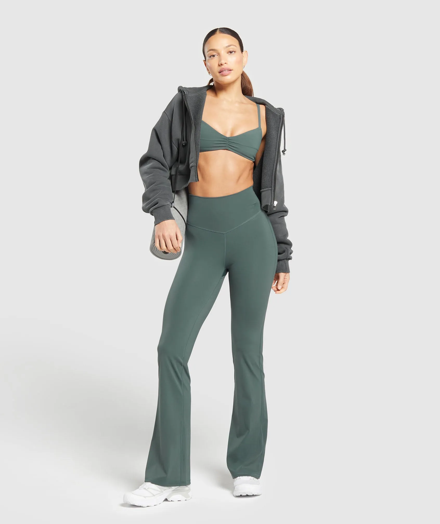 Gymshark Elevate Flared Leggings 2.0 - Slate Teal sold by Gymshark product image thumbnail 4